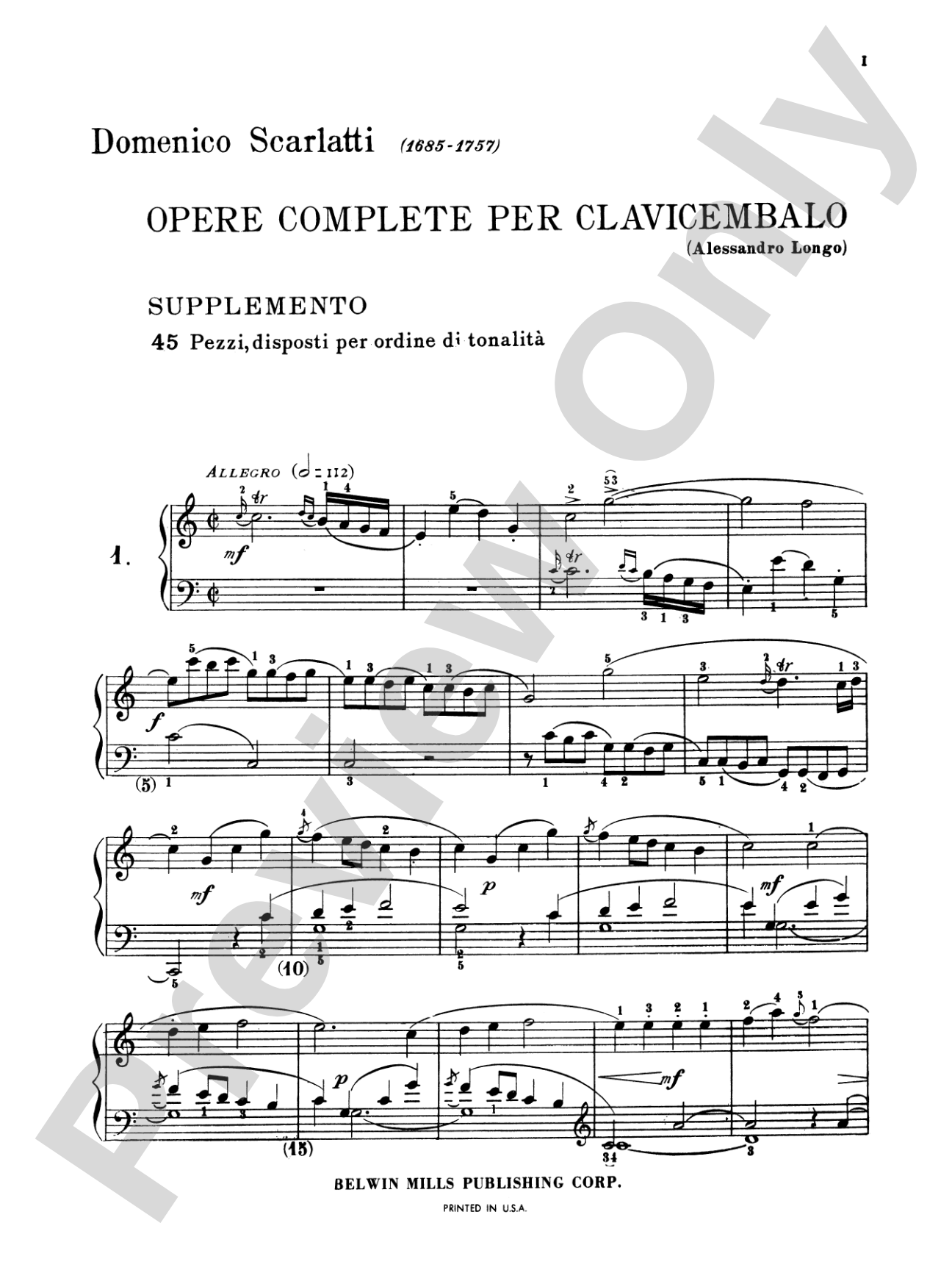 Scarlatti: The Complete Works, Volume XI: Piano Book