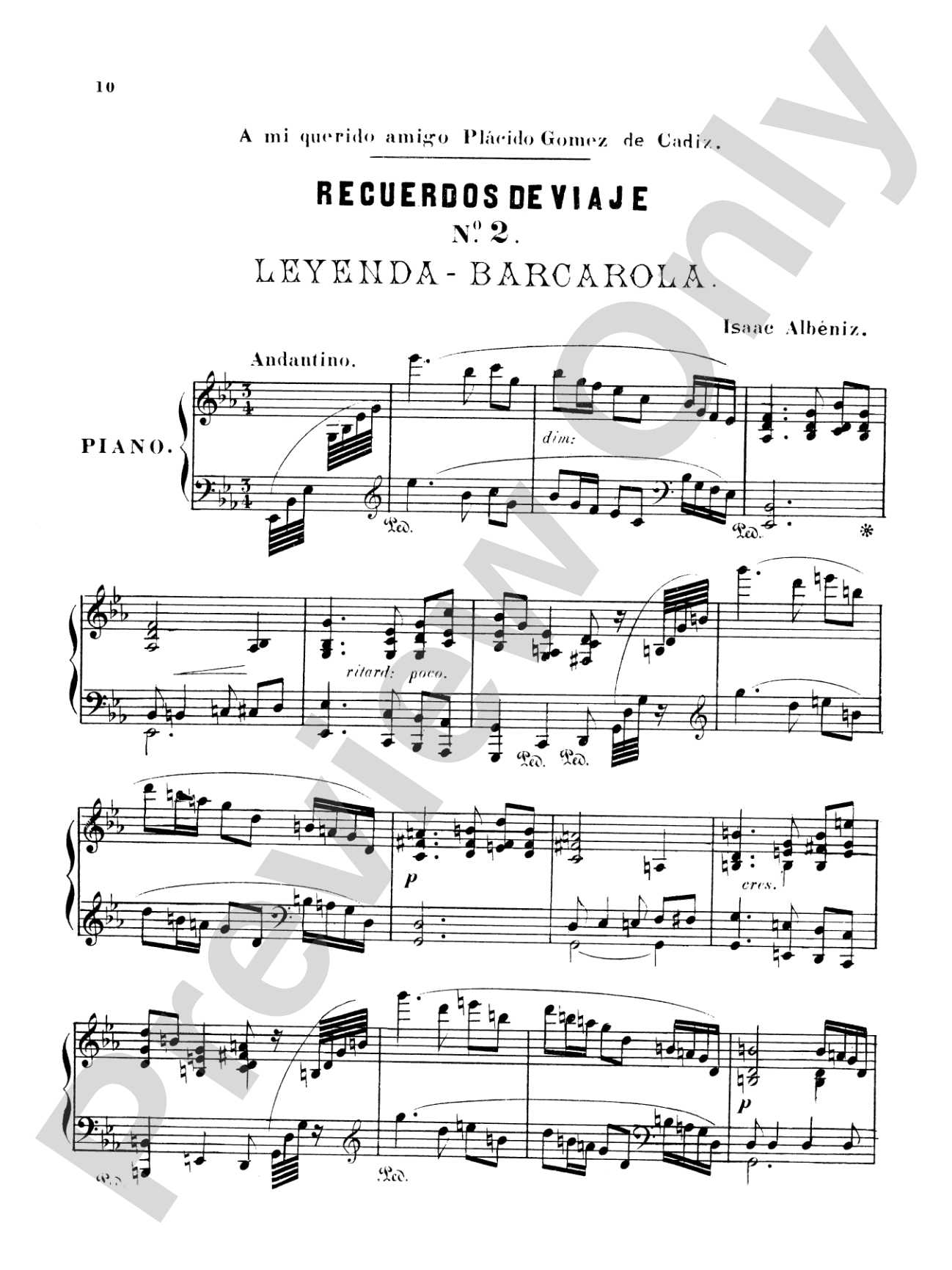 Albéniz: Recuerdos de Viaje