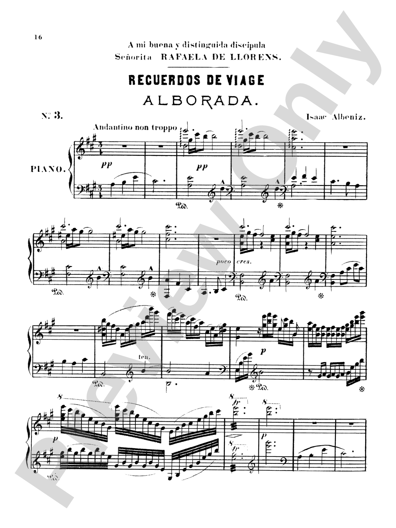 Albéniz: Recuerdos de Viaje