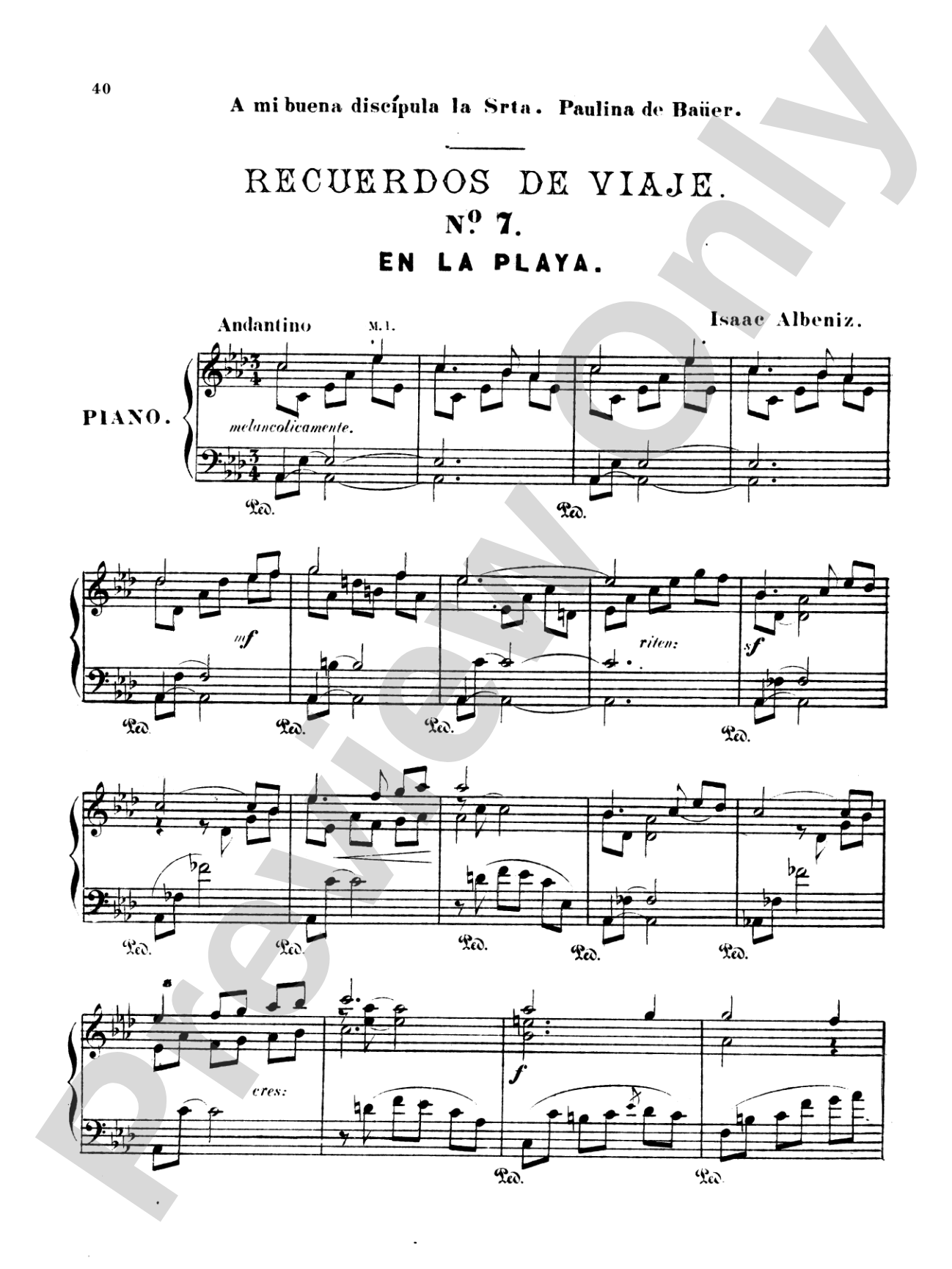 Albéniz: Recuerdos de Viaje
