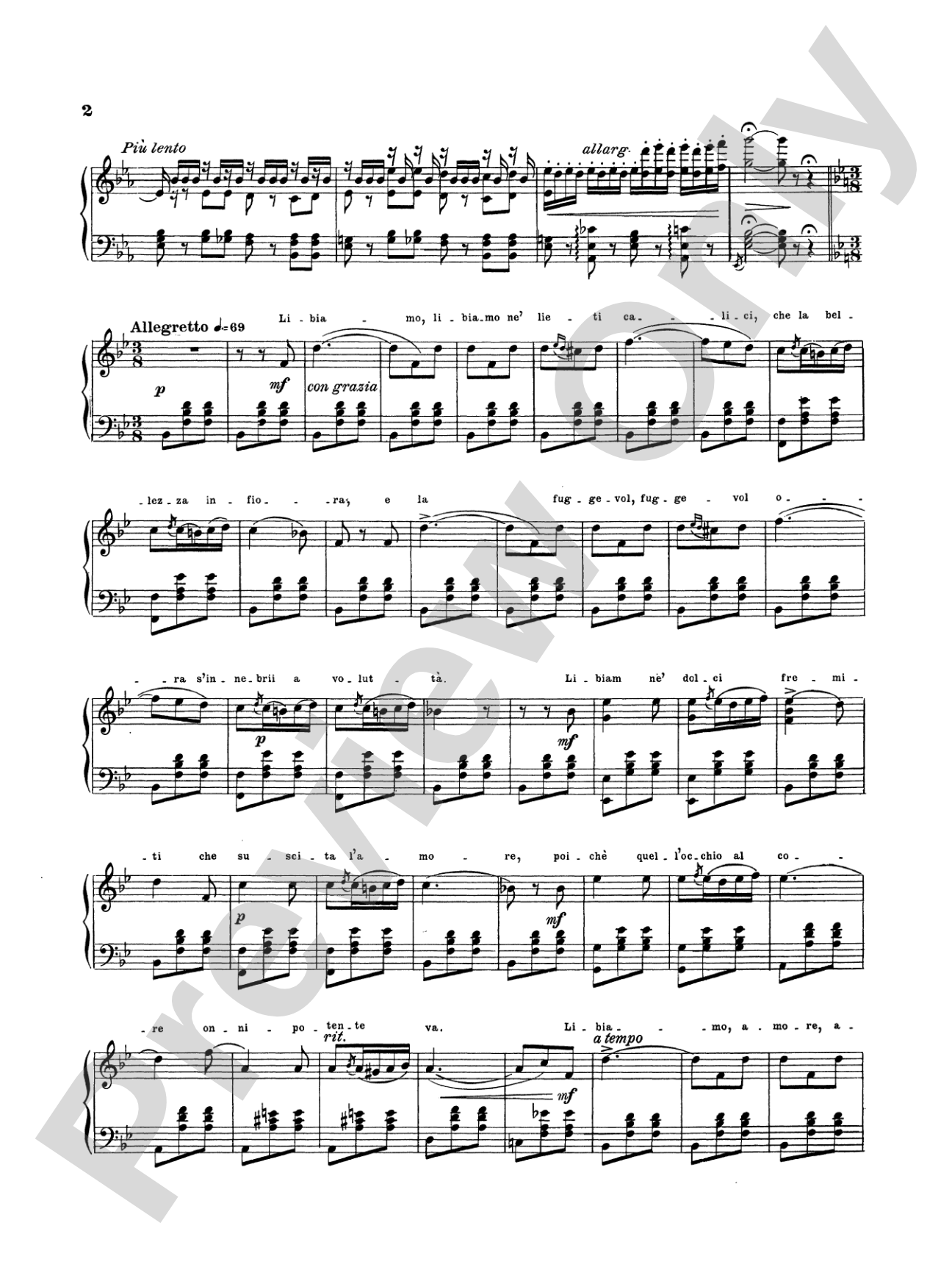 Telemann: Verdi Album of Three Overtures: Piano Book