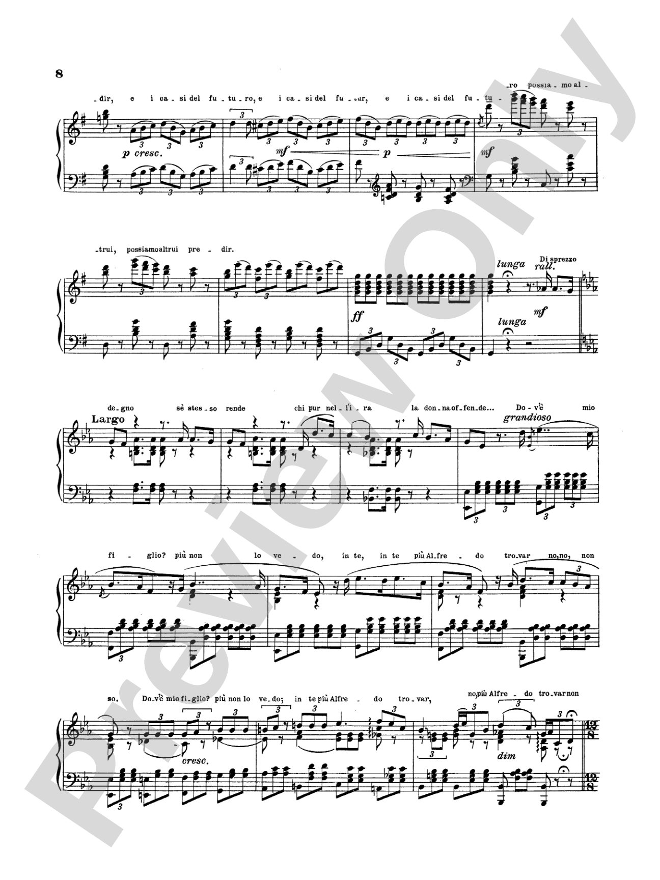 Telemann: Verdi Album of Three Overtures: Piano Book