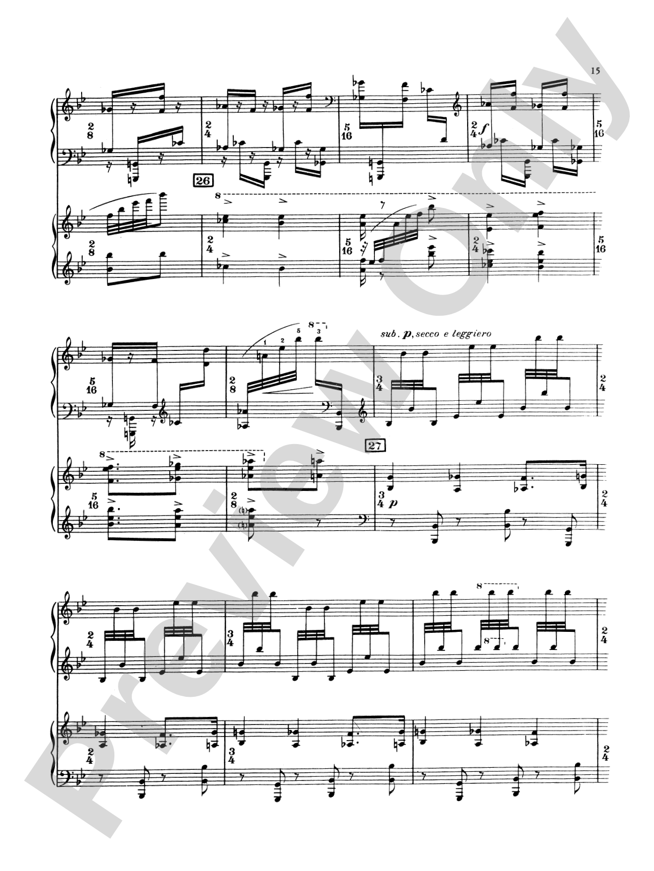 Stravinsky: Capriccio: Piano Duo (2 Pianos, 4 Hands) Book (2 copies required)