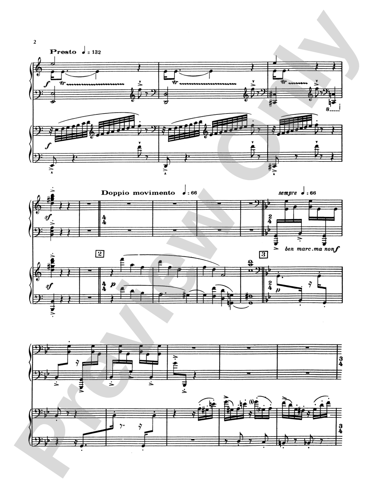 Stravinsky: Capriccio: Piano Duo (2 Pianos, 4 Hands) Book (2 copies required)
