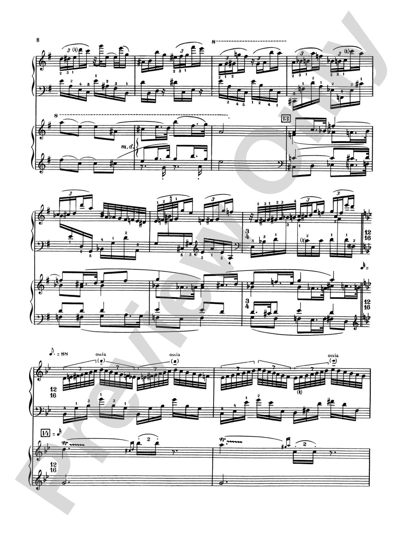 Stravinsky: Capriccio: Piano Duo (2 Pianos, 4 Hands) Book (2 copies required)