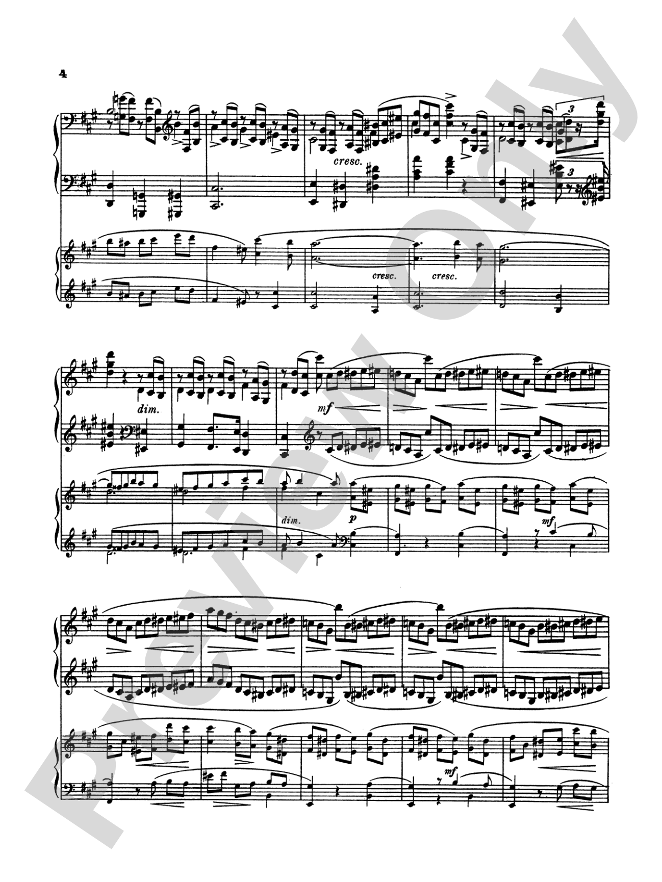 Scriabin: Piano Concerto, Op. 20: Piano Duo (2 Pianos, 4 Hands) Book (2 copies required)