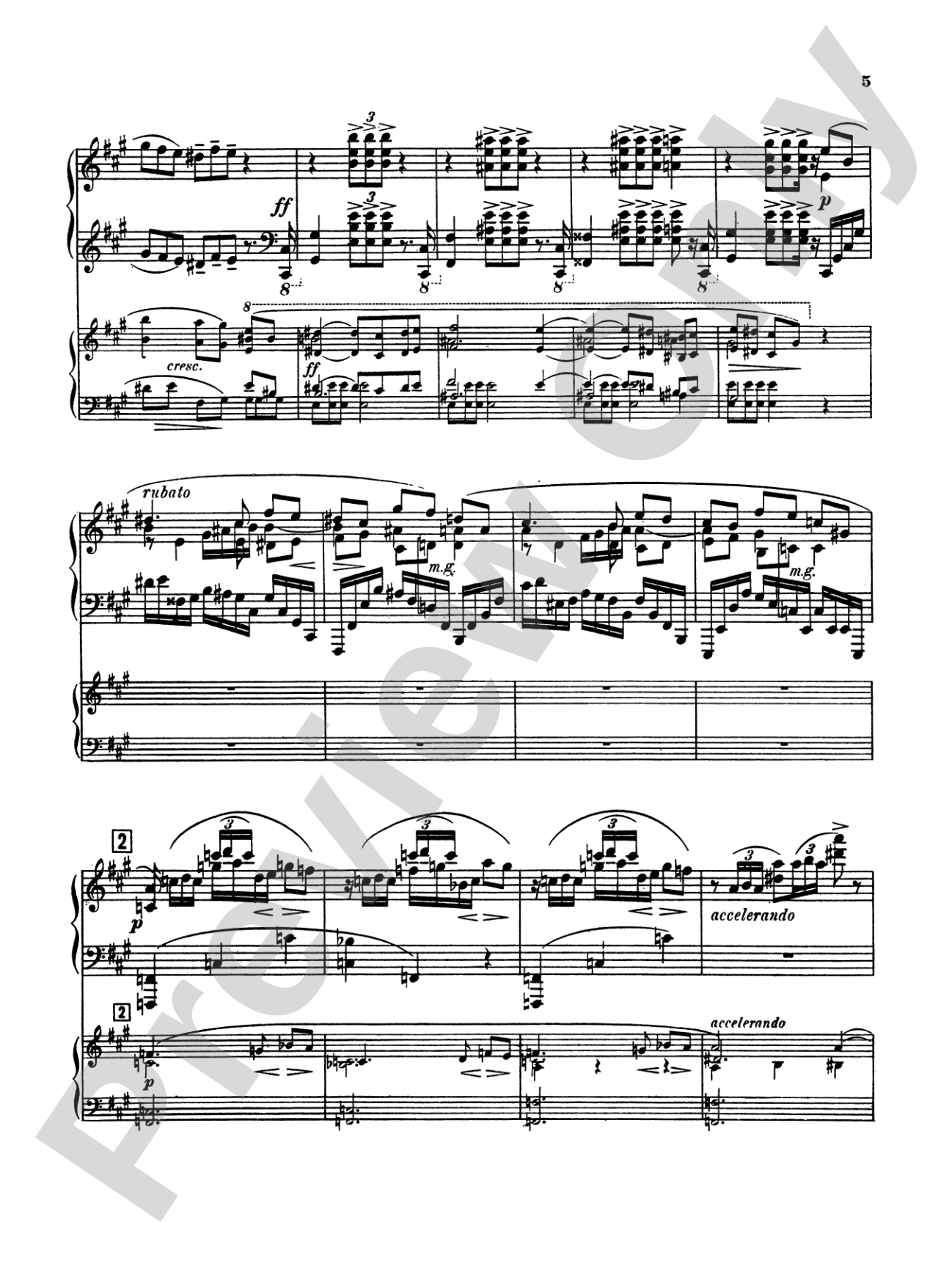 Scriabin: Piano Concerto, Op. 20: Piano Duo (2 Pianos, 4 Hands) Book (2 copies required)