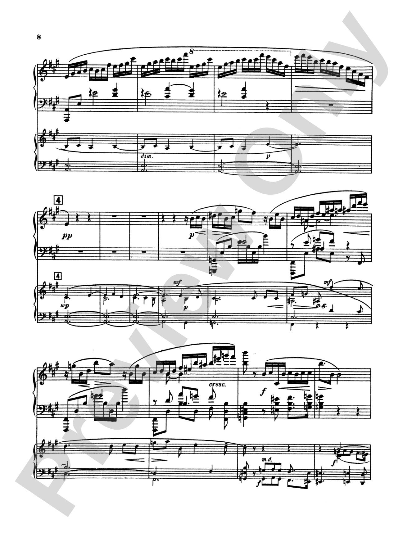 Scriabin: Piano Concerto, Op. 20: Piano Duo (2 Pianos, 4 Hands) Book (2 copies required)