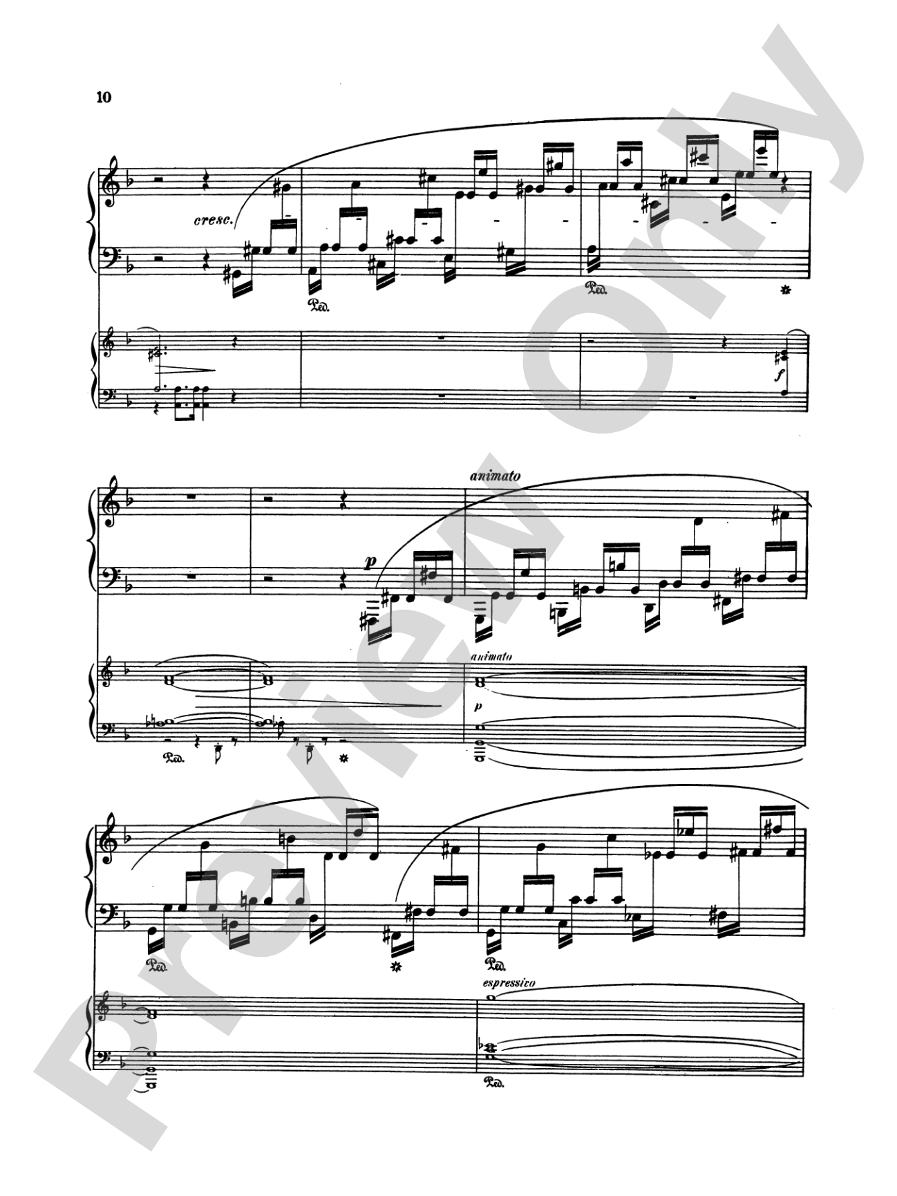 Rubinstein: Piano Concerto No. 4, Op. 70: Piano Duo (2 Pianos, 4 Hands) Book (2 copies required)