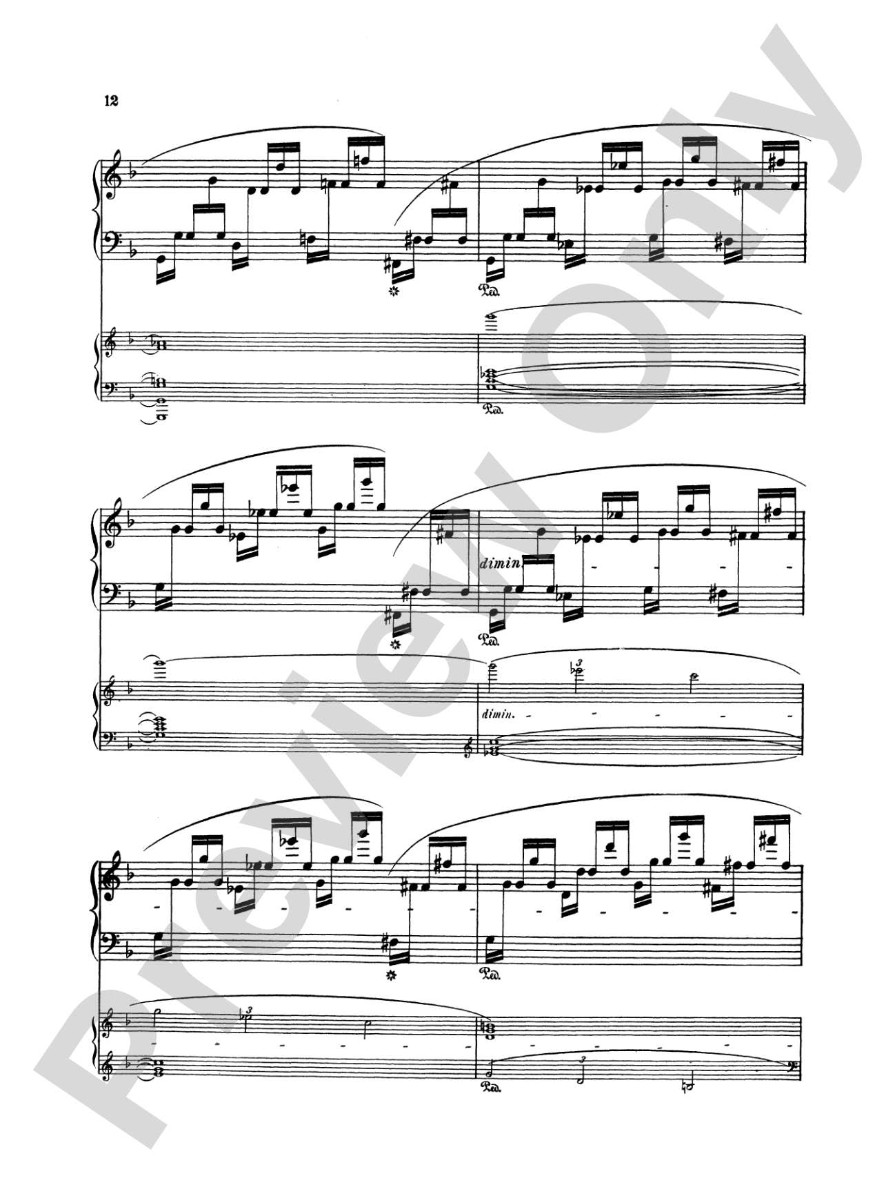 Rubinstein: Piano Concerto No. 4, Op. 70: Piano Duo (2 Pianos, 4 Hands) Book (2 copies required)