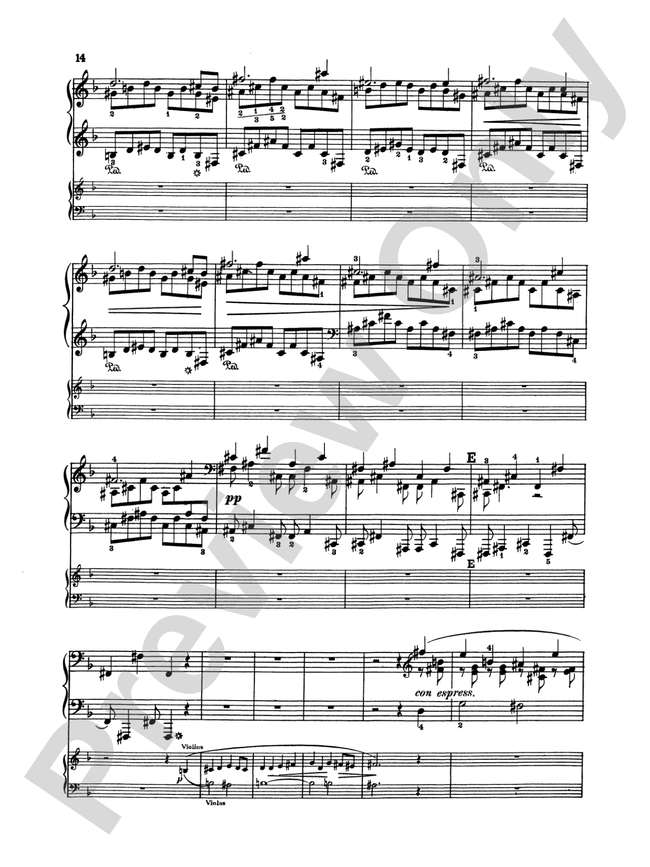 Rubinstein: Piano Concerto No. 4, Op. 70: Piano Duo (2 Pianos, 4 Hands) Book (2 copies required)