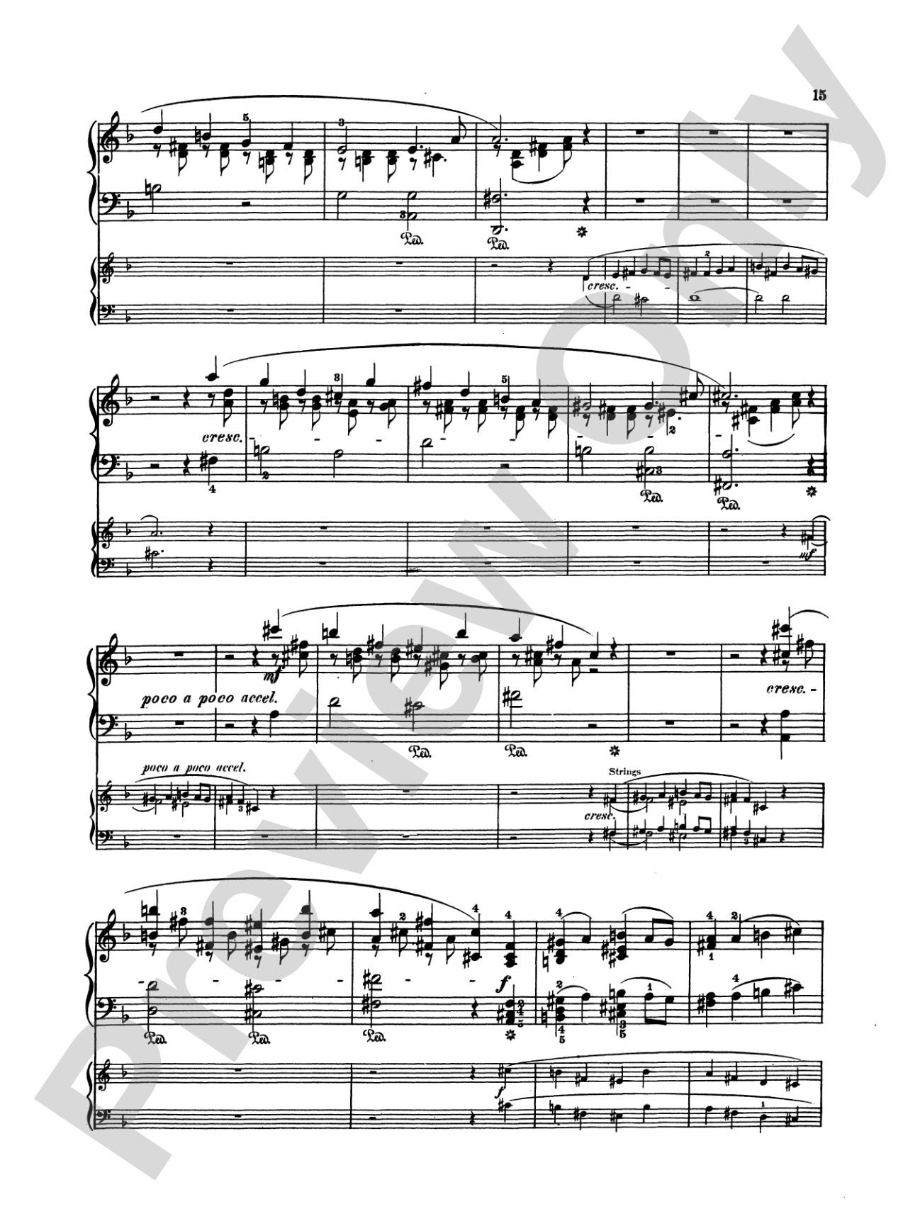 Rubinstein: Piano Concerto No. 4, Op. 70: Piano Duo (2 Pianos, 4 Hands) Book (2 copies required)