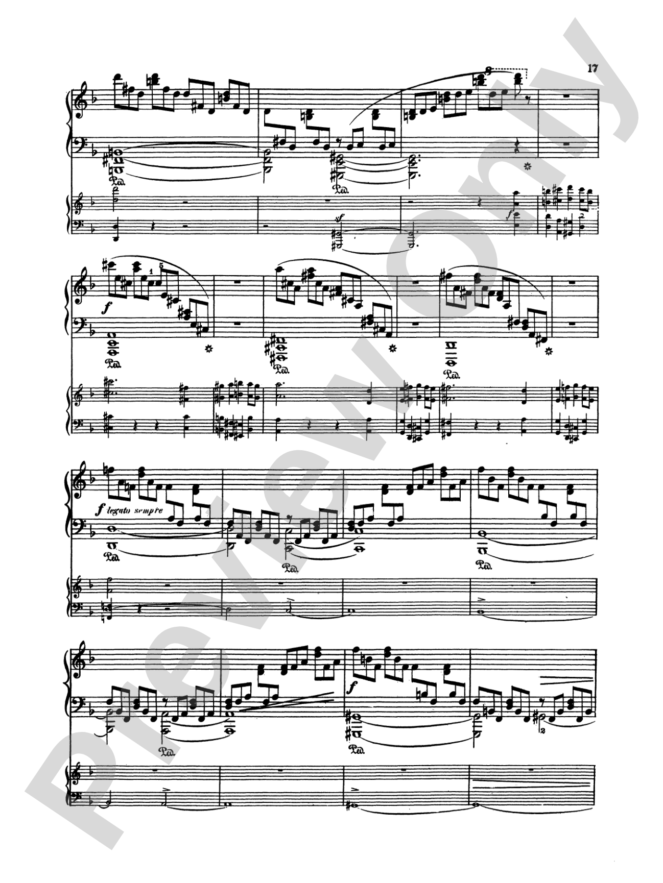 Rubinstein: Piano Concerto No. 4, Op. 70: Piano Duo (2 Pianos, 4 Hands) Book (2 copies required)
