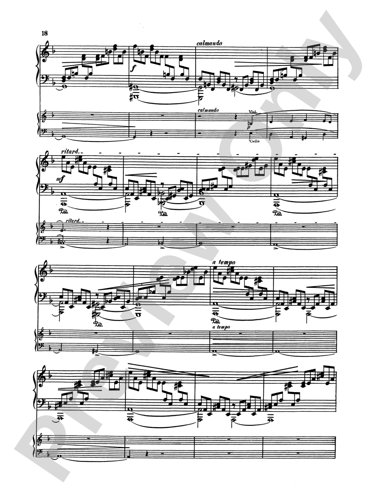 Rubinstein: Piano Concerto No. 4, Op. 70: Piano Duo (2 Pianos, 4 Hands) Book (2 copies required)