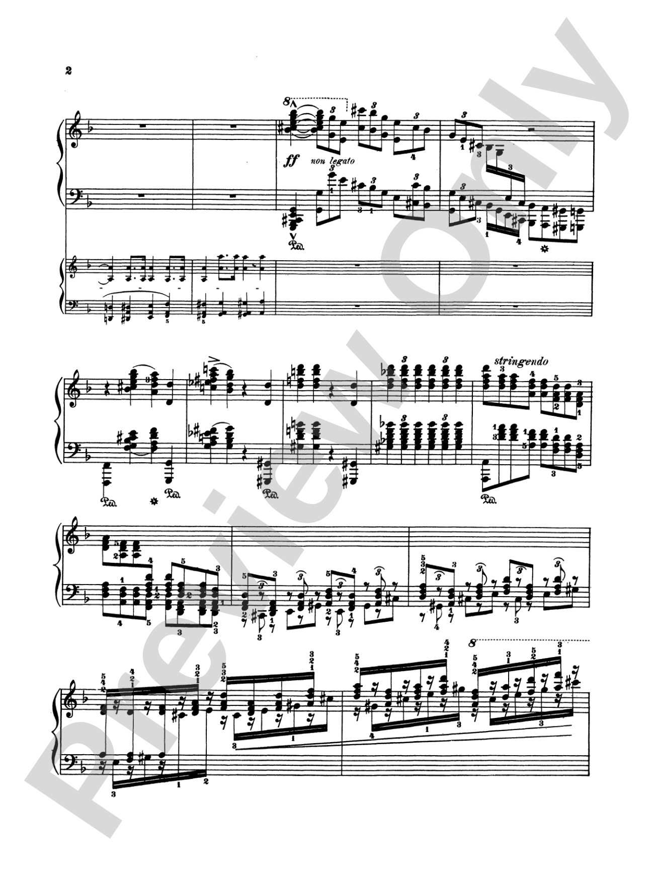 Rubinstein: Piano Concerto No. 4, Op. 70: Piano Duo (2 Pianos, 4 Hands) Book (2 copies required)