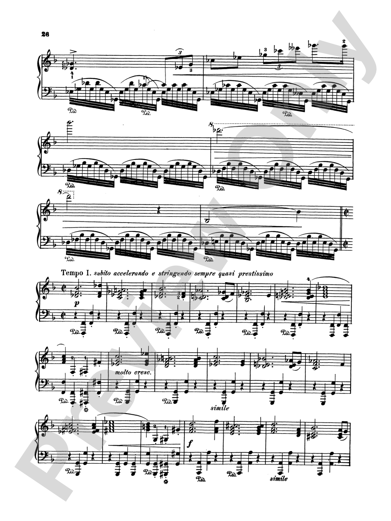 Rubinstein: Piano Concerto No. 4, Op. 70: Piano Duo (2 Pianos, 4 Hands) Book (2 copies required)