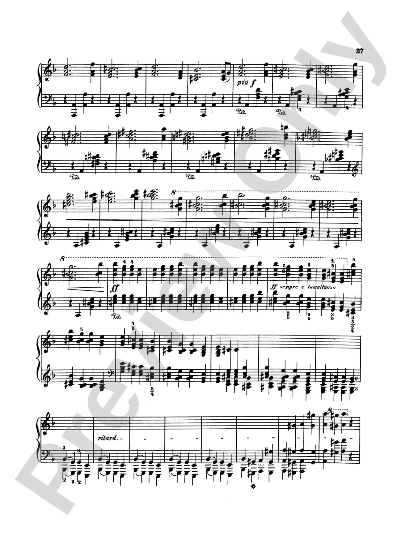 Rubinstein: Piano Concerto No. 4, Op. 70: Piano Duo (2 Pianos, 4 Hands) Book (2 copies required)