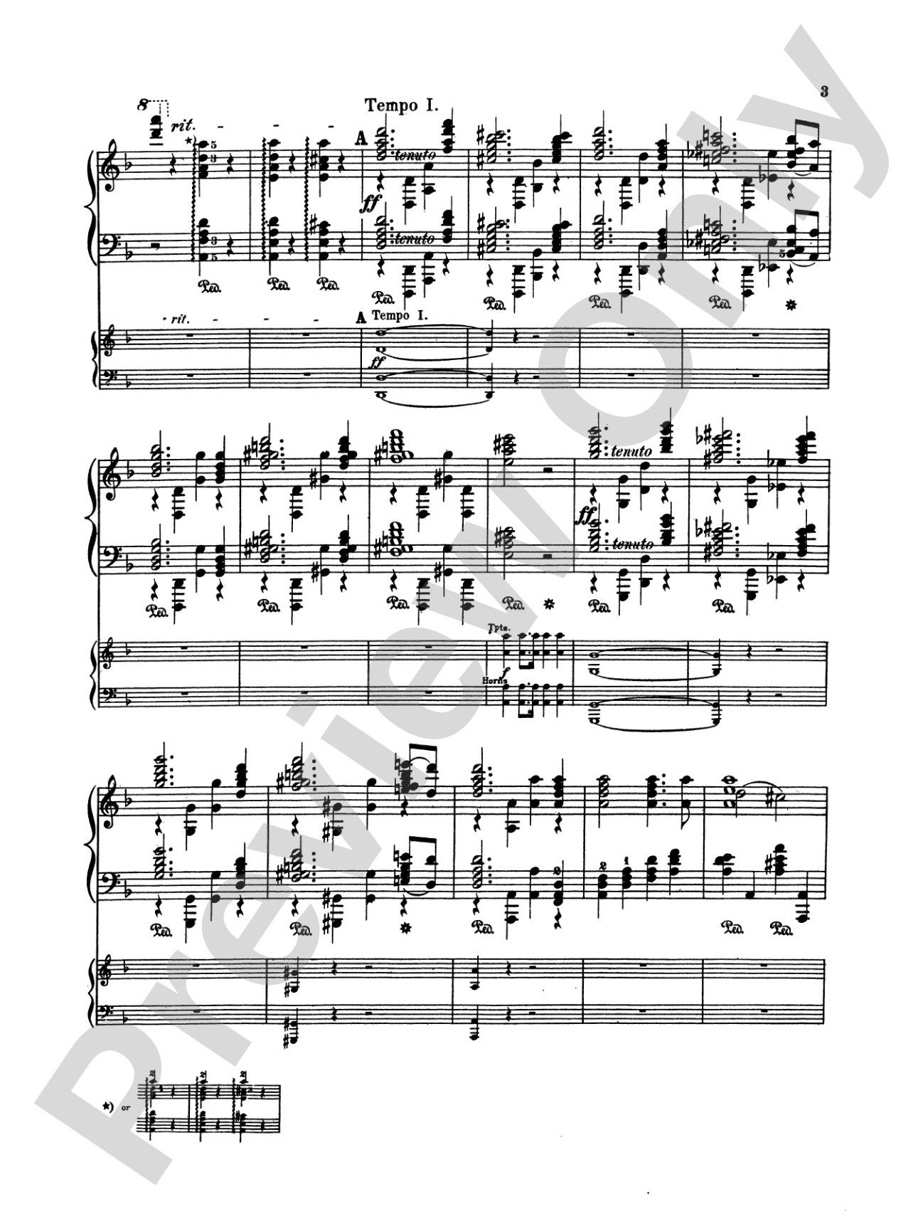 Rubinstein: Piano Concerto No. 4, Op. 70: Piano Duo (2 Pianos, 4 Hands) Book (2 copies required)