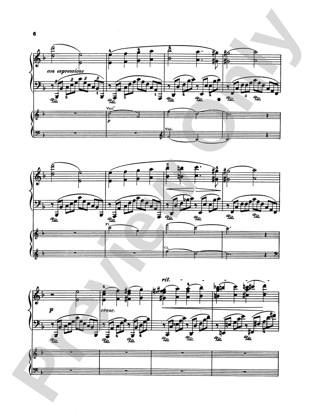 Rubinstein: Piano Concerto No. 4, Op. 70: Piano Duo (2 Pianos, 4 Hands) Book (2 copies required)