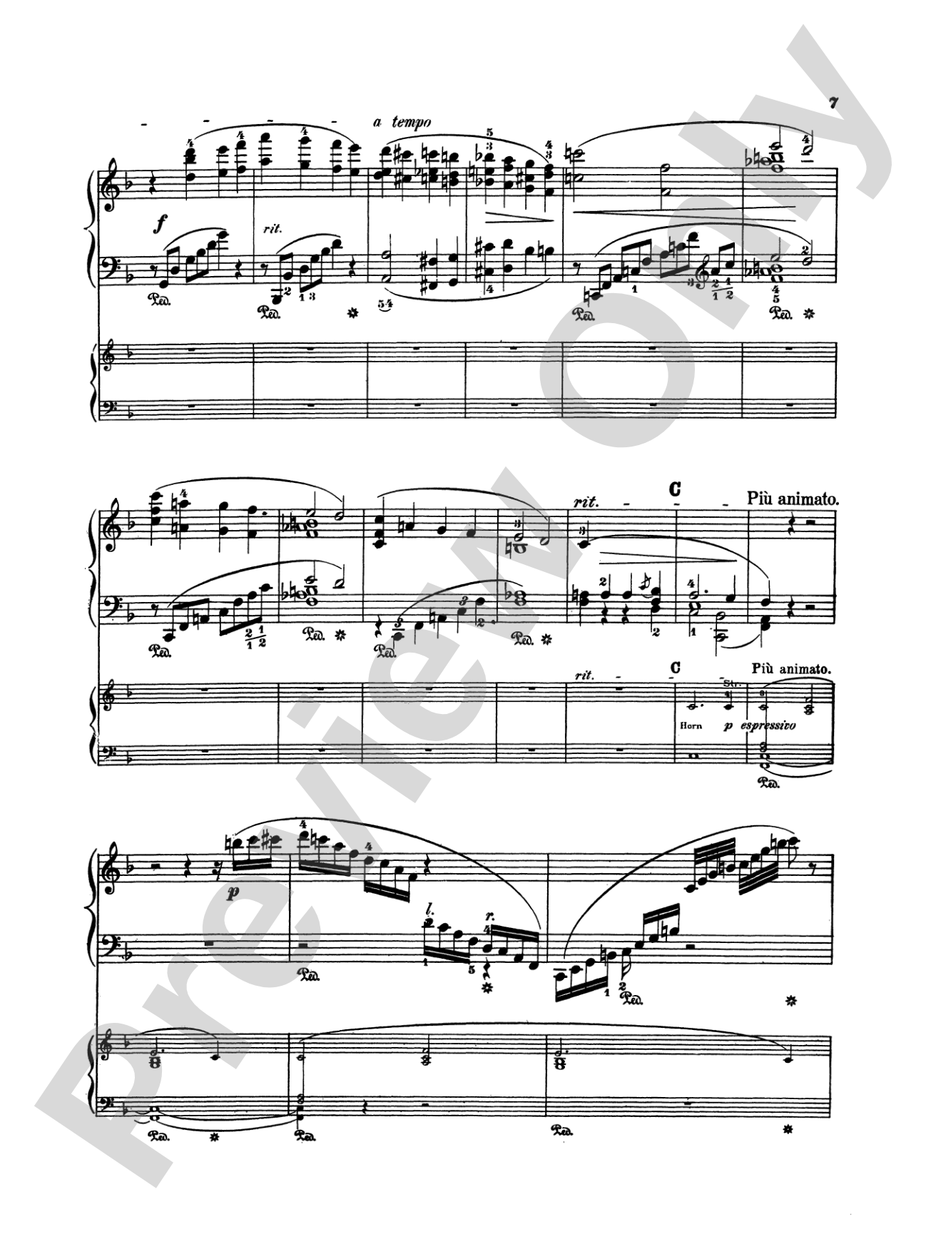 Rubinstein: Piano Concerto No. 4, Op. 70: Piano Duo (2 Pianos, 4 Hands) Book (2 copies required)