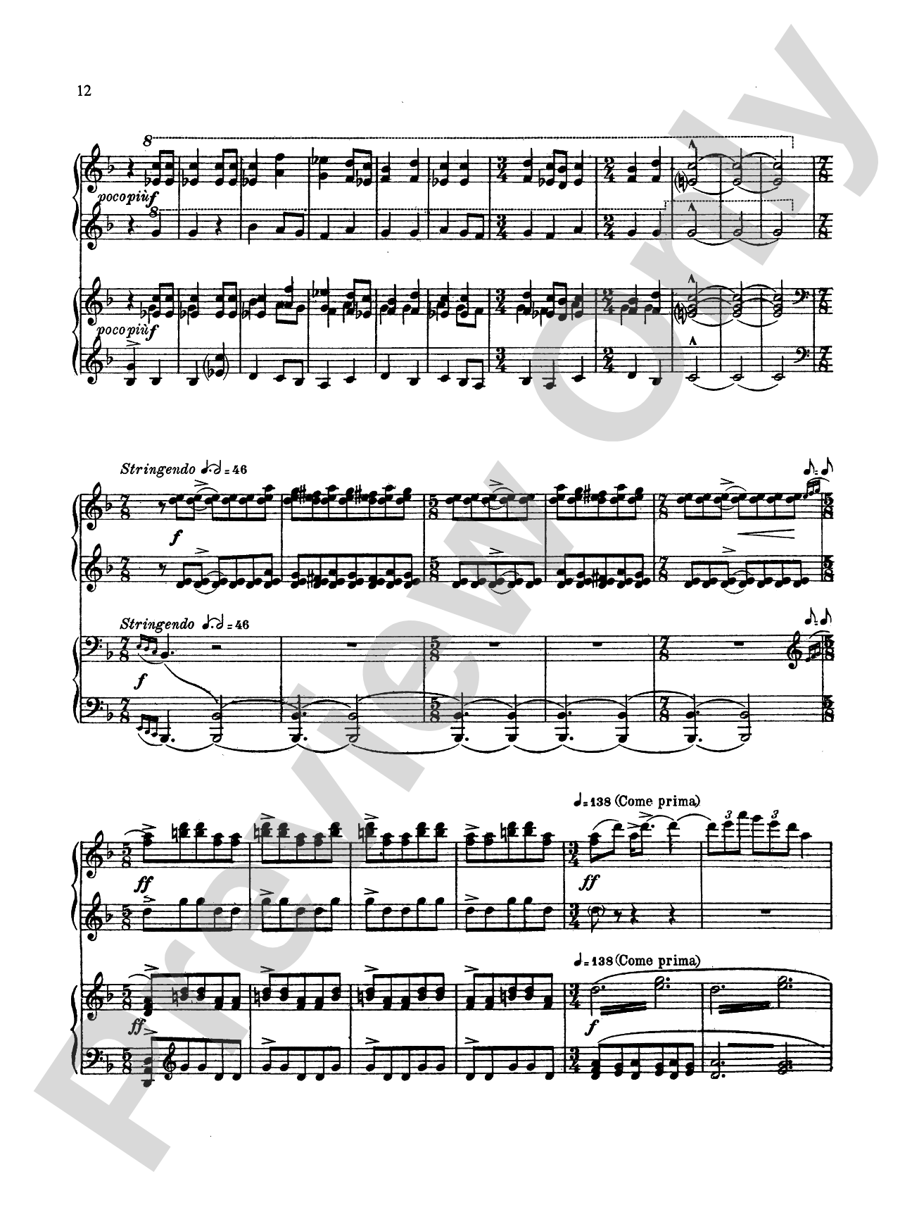 Stravinsky: Petroushka: Piano Duet (1 Piano, 4 Hands) Book