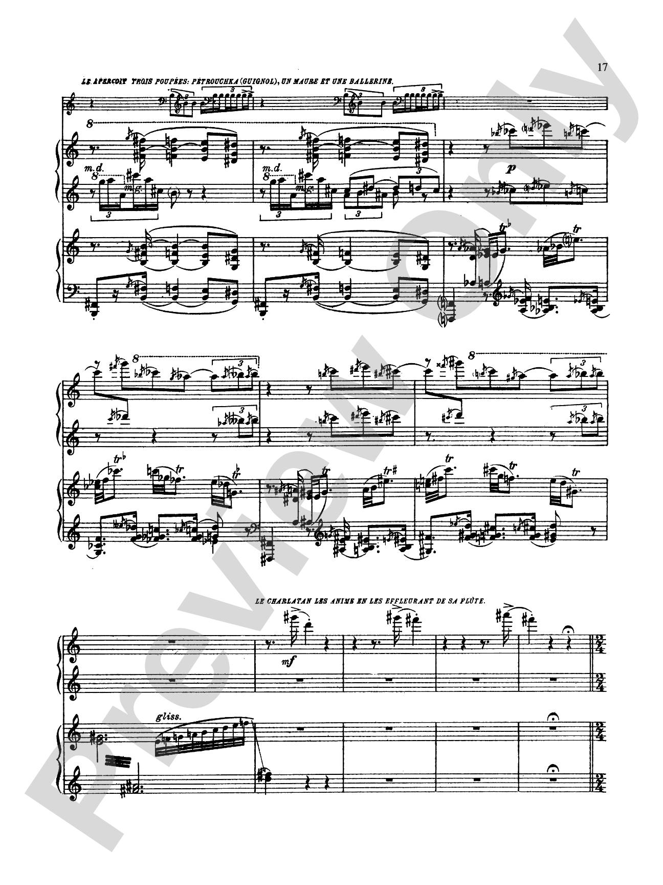 Stravinsky: Petroushka: Piano Duet (1 Piano, 4 Hands) Book