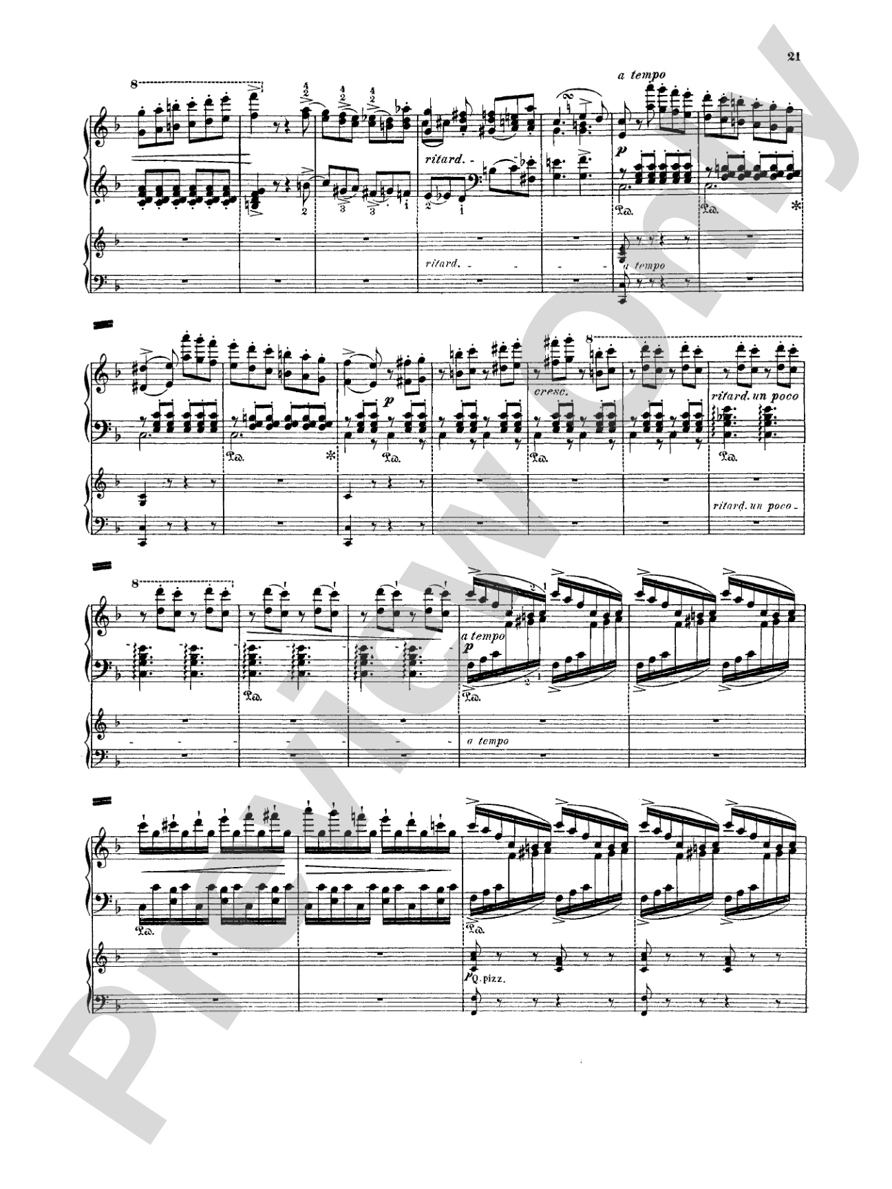 Weber: Concertstück: Piano Duo (2 Pianos, 4 Hands) Book (2 copies required)