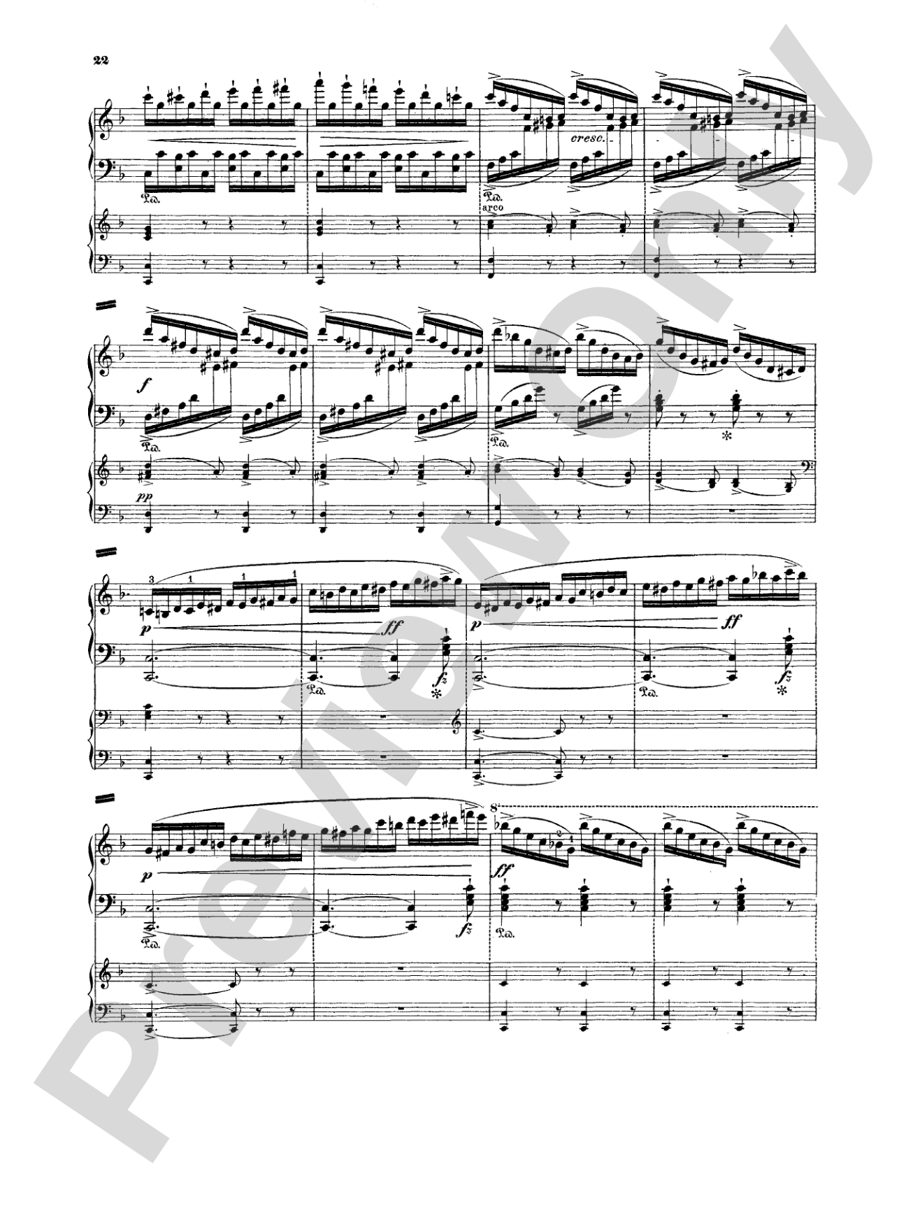 Weber: Concertstück: Piano Duo (2 Pianos, 4 Hands) Book (2 copies required)