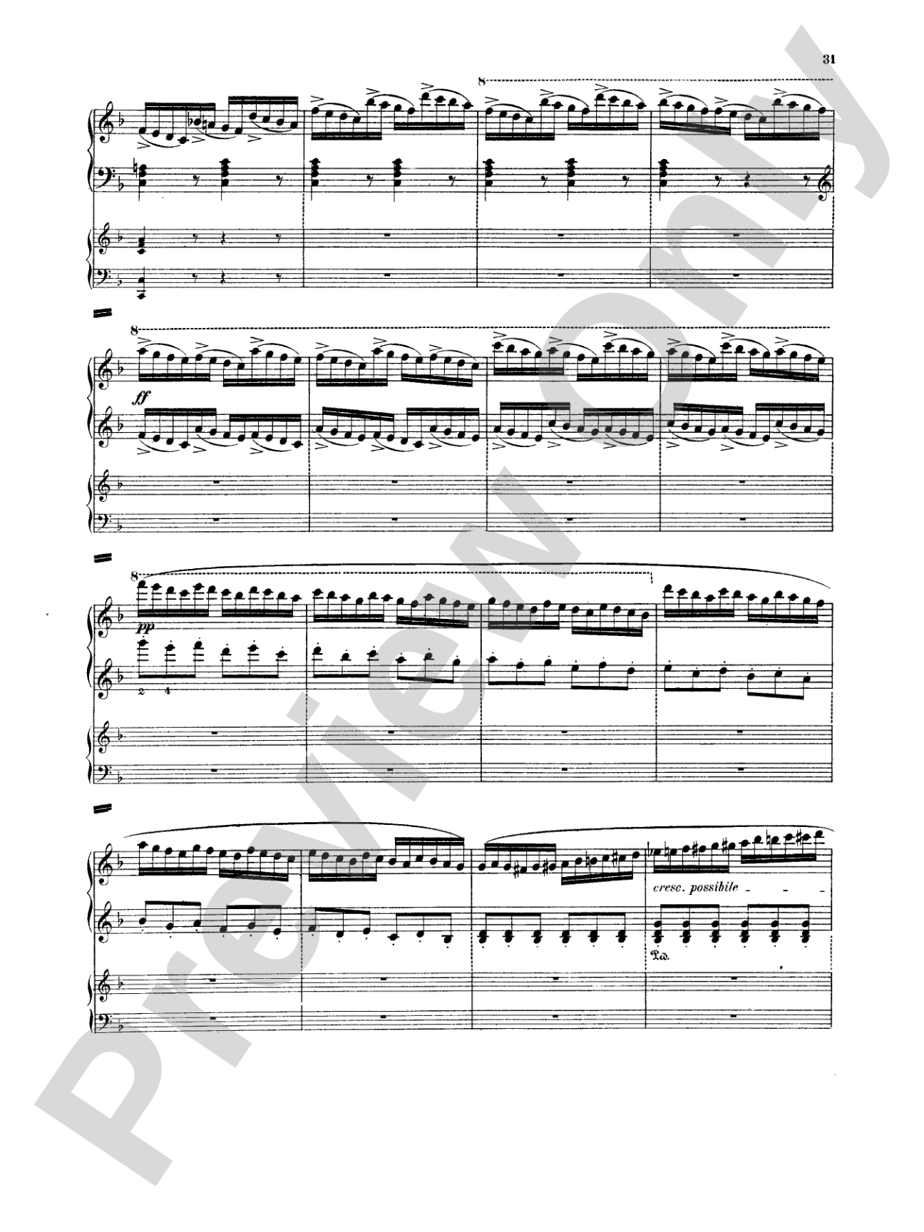 Weber: Concertstück: Piano Duo (2 Pianos, 4 Hands) Book (2 copies required)
