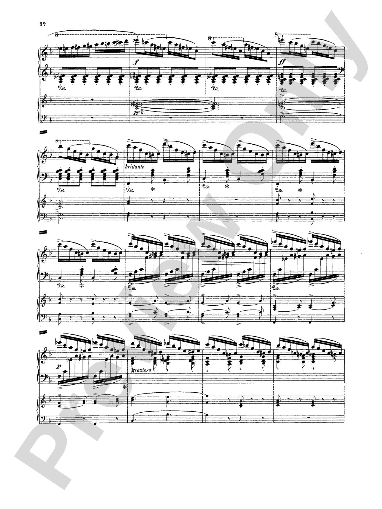 Weber: Concertstück: Piano Duo (2 Pianos, 4 Hands) Book (2 copies required)