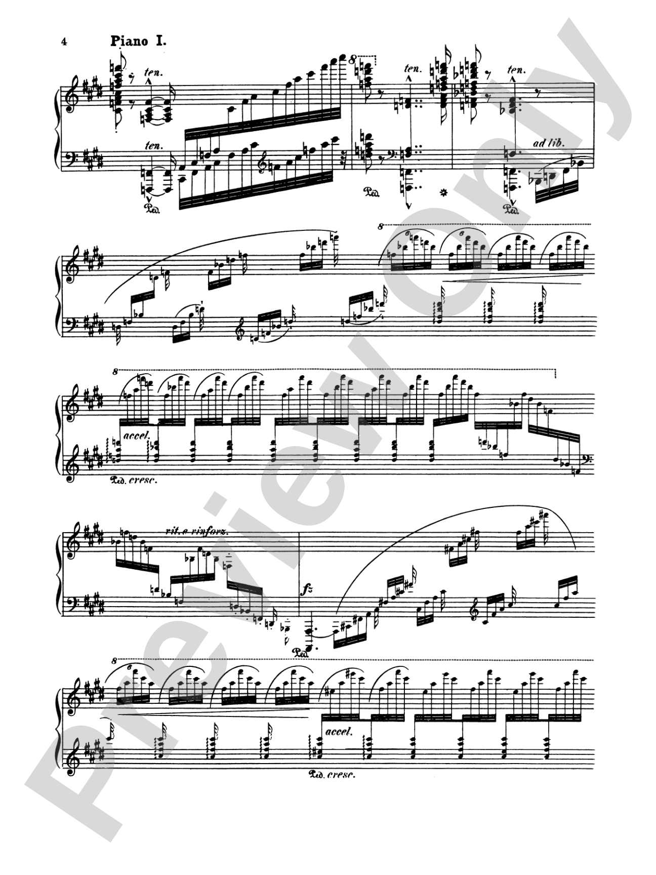 Liszt: Spanish Rhapsody (Arr. Feruccio Busoni): Piano Duo (2 Pianos, 4 Hands) Book (2 copies required)