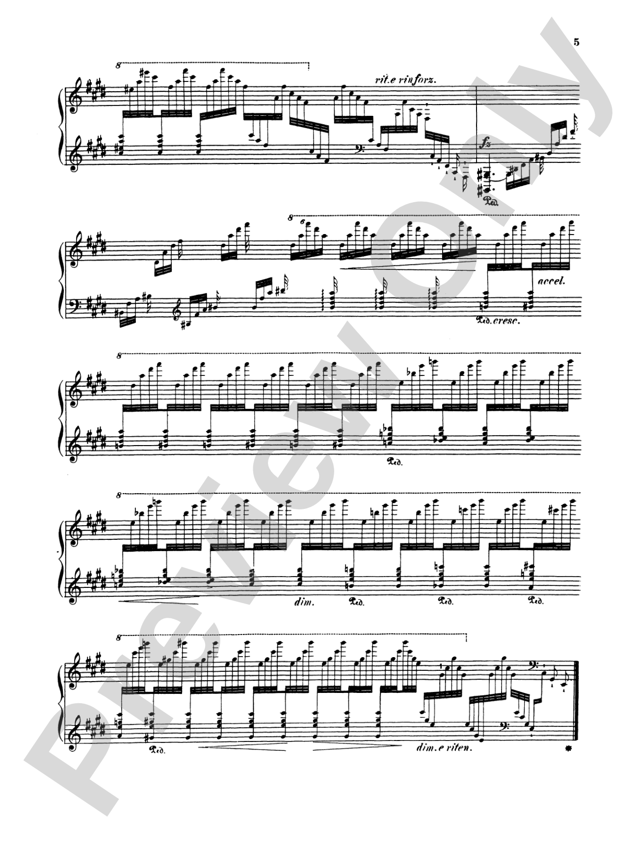 Liszt: Spanish Rhapsody (Arr. Feruccio Busoni): Piano Duo (2 Pianos, 4 Hands) Book (2 copies required)