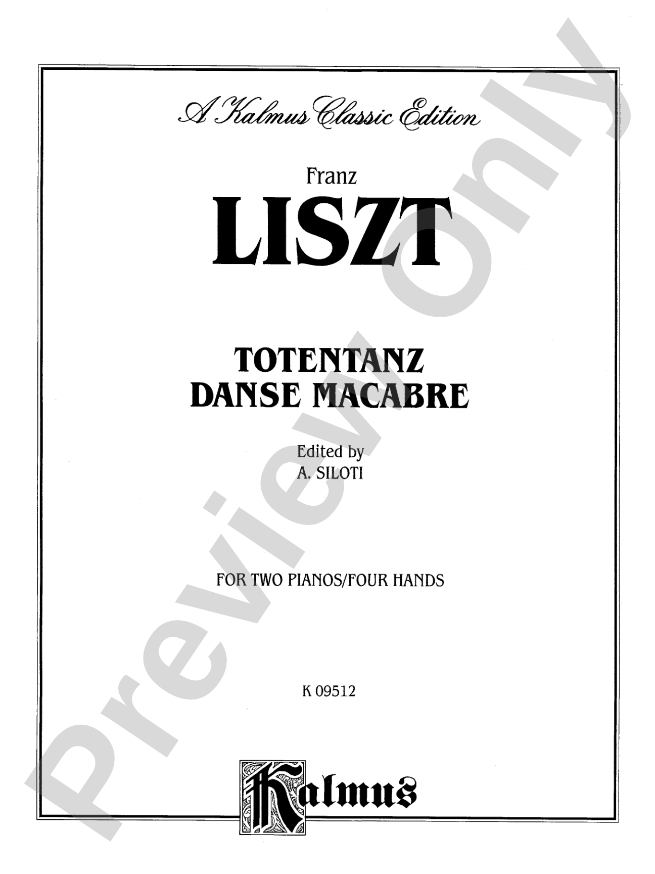 Liszt: Totentanz (Danse Macabre)