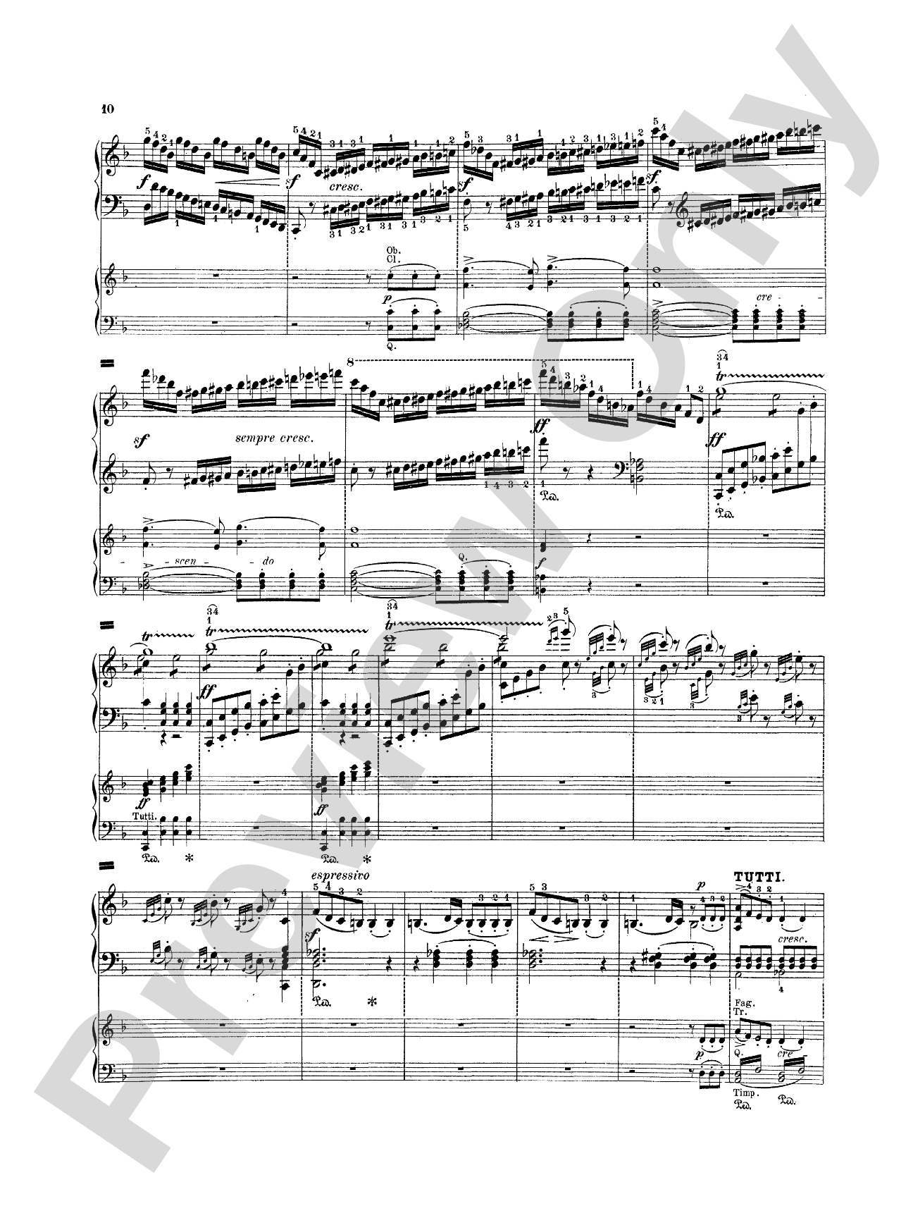 Mendelssohn: Piano Concerto No. 2 in D Minor, Op. 40: Piano Duo (2 Pianos, 4 Hands) Book (2 copies required)
