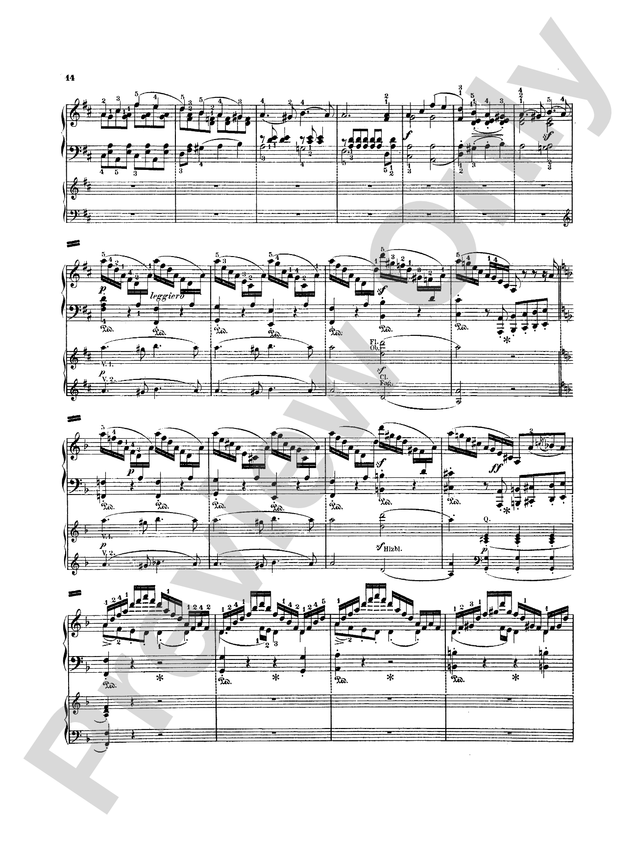 Mendelssohn: Piano Concerto No. 2 in D Minor, Op. 40: Piano Duo (2 Pianos, 4 Hands) Book (2 copies required)