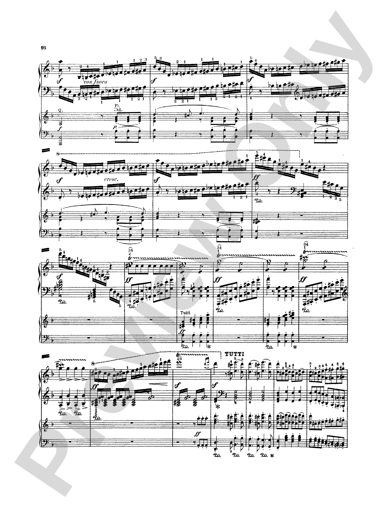 Mendelssohn: Piano Concerto No. 2 in D Minor, Op. 40: Piano Duo (2 Pianos, 4 Hands) Book (2 copies required)