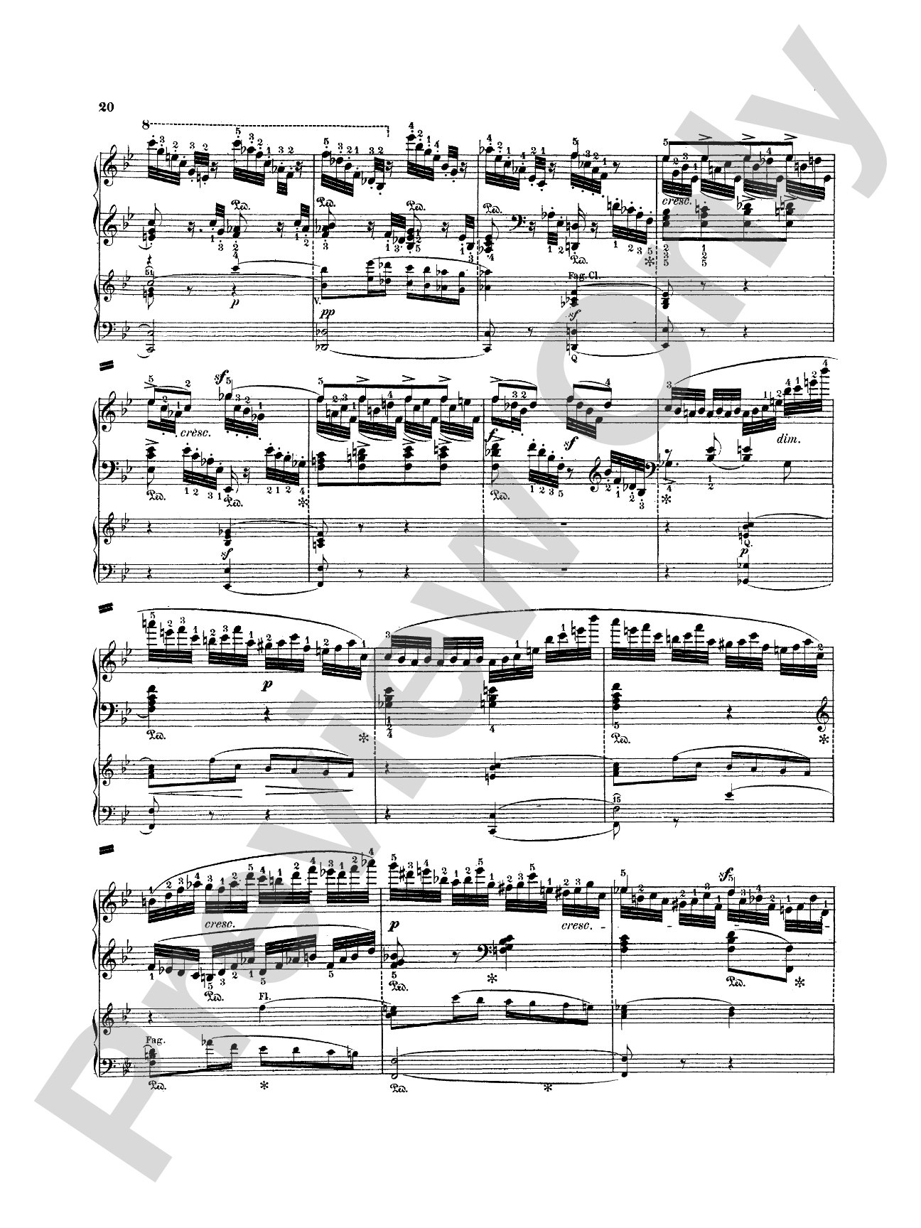 Mendelssohn: Piano Concerto No. 2 in D Minor, Op. 40: Piano Duo (2 Pianos, 4 Hands) Book (2 copies required)