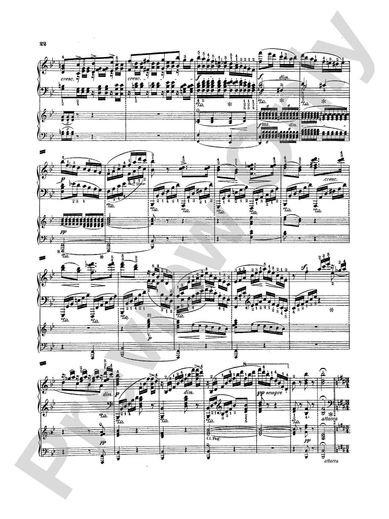 Mendelssohn: Piano Concerto No. 2 in D Minor, Op. 40: Piano Duo (2 Pianos, 4 Hands) Book (2 copies required)