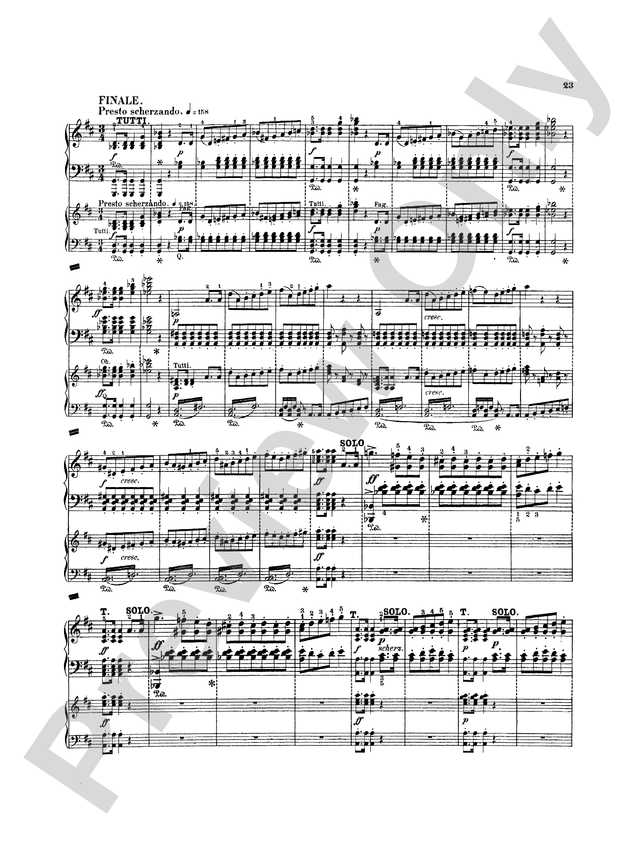 Mendelssohn: Piano Concerto No. 2 in D Minor, Op. 40: Piano Duo (2 Pianos, 4 Hands) Book (2 copies required)