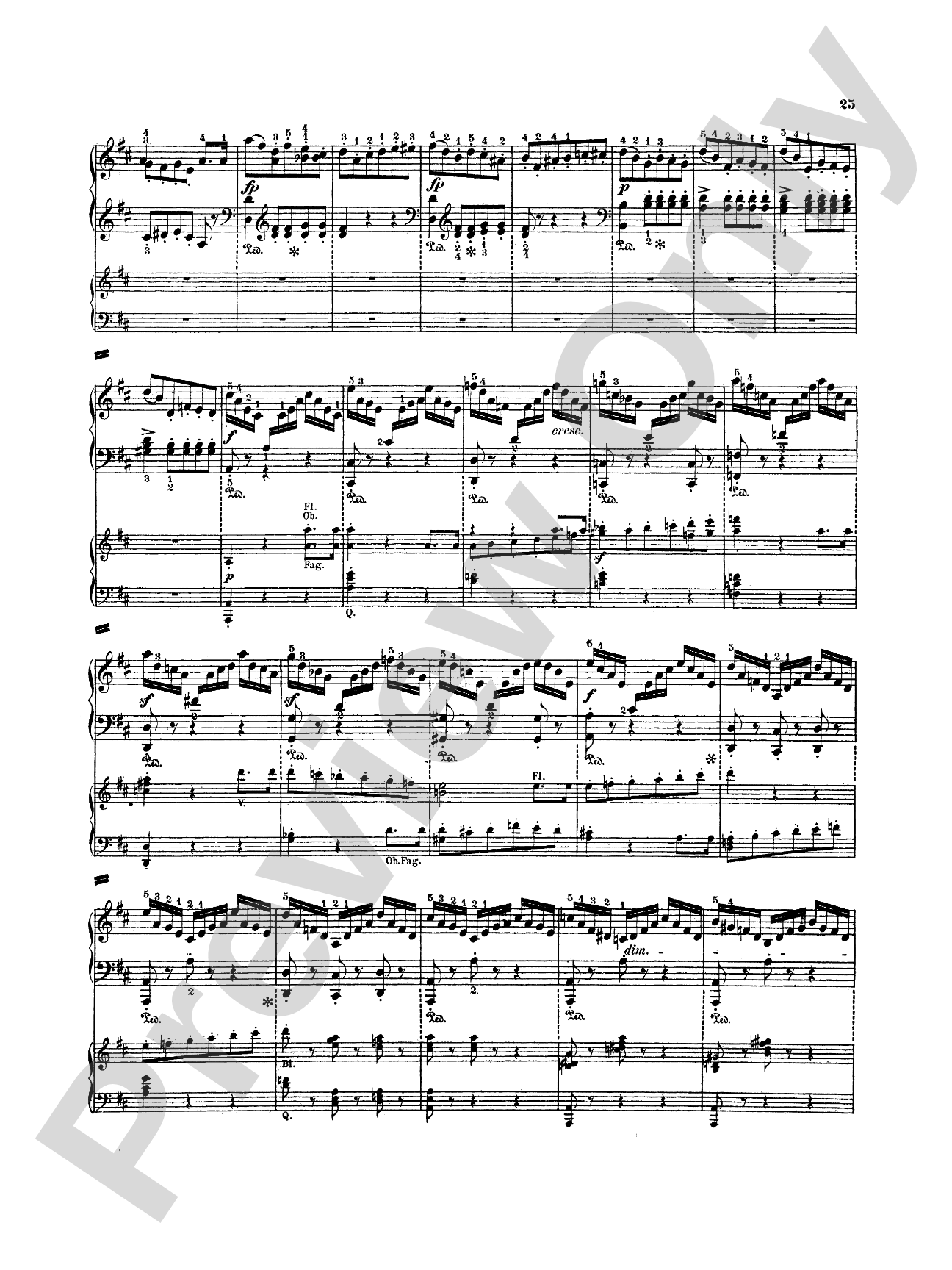 Mendelssohn: Piano Concerto No. 2 in D Minor, Op. 40: Piano Duo (2 Pianos, 4 Hands) Book (2 copies required)