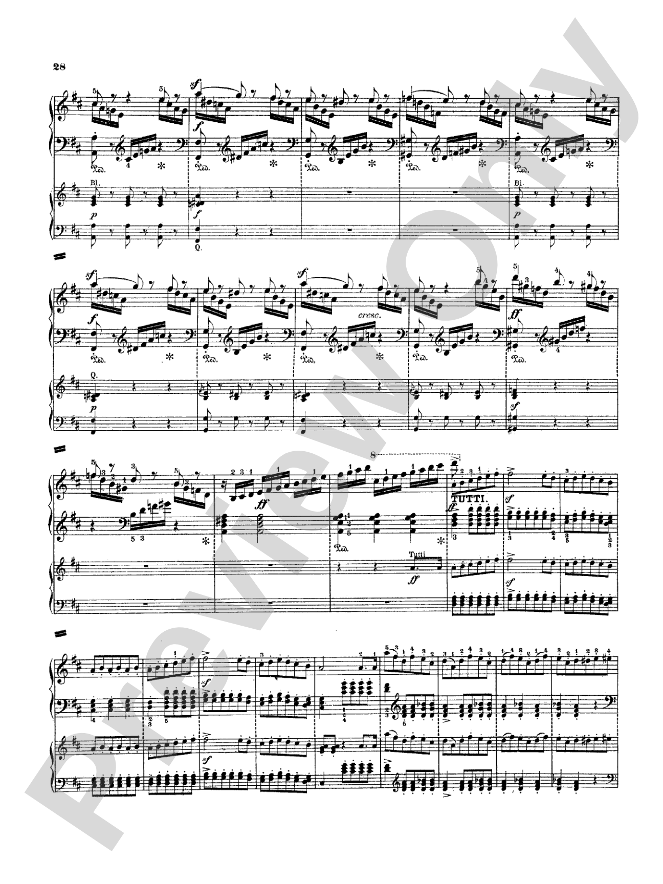 Mendelssohn: Piano Concerto No. 2 in D Minor, Op. 40: Piano Duo (2 Pianos, 4 Hands) Book (2 copies required)