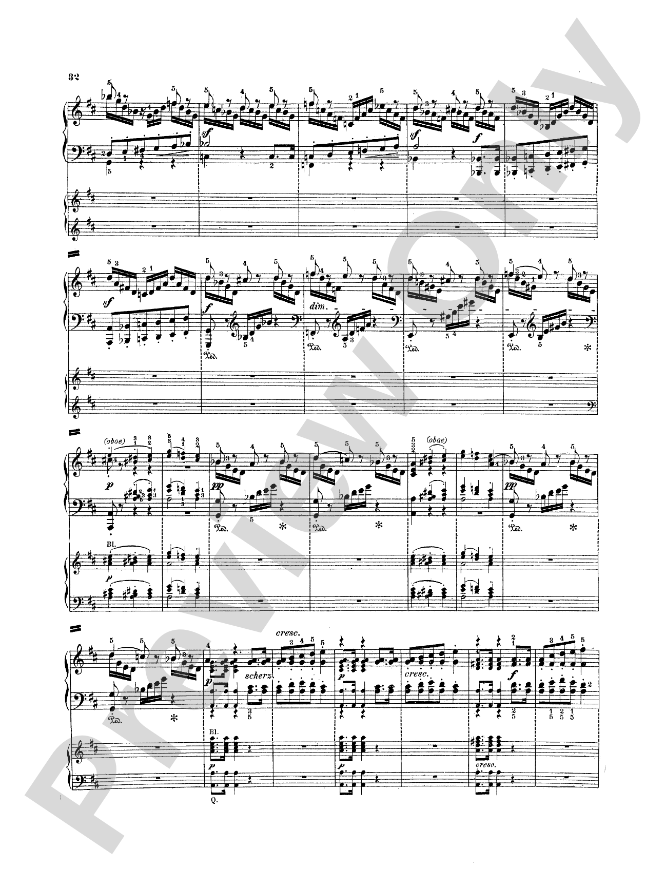 Mendelssohn: Piano Concerto No. 2 in D Minor, Op. 40: Piano Duo (2 Pianos, 4 Hands) Book (2 copies required)