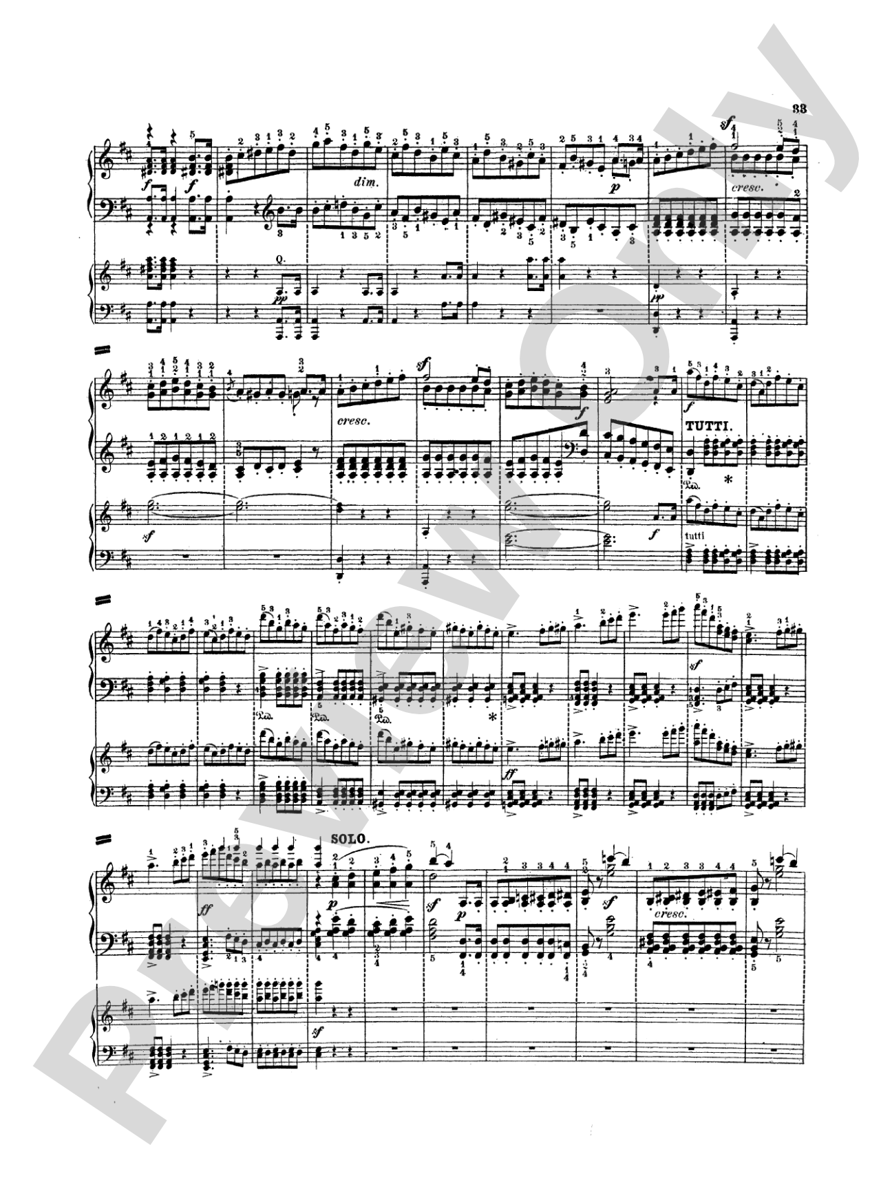 Mendelssohn: Piano Concerto No. 2 in D Minor, Op. 40: Piano Duo (2 Pianos, 4 Hands) Book (2 copies required)