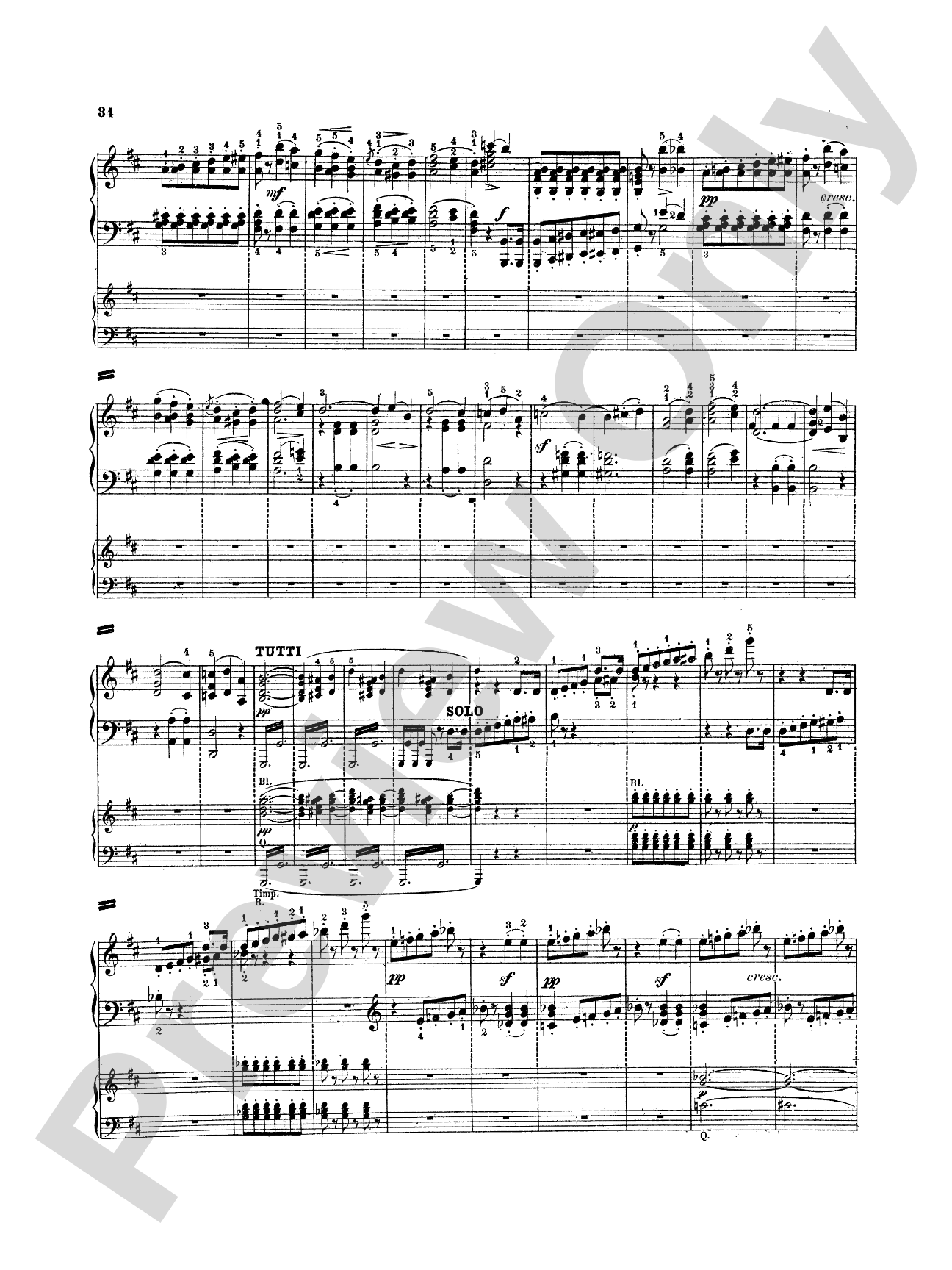 Mendelssohn: Piano Concerto No. 2 in D Minor, Op. 40: Piano Duo (2 Pianos, 4 Hands) Book (2 copies required)