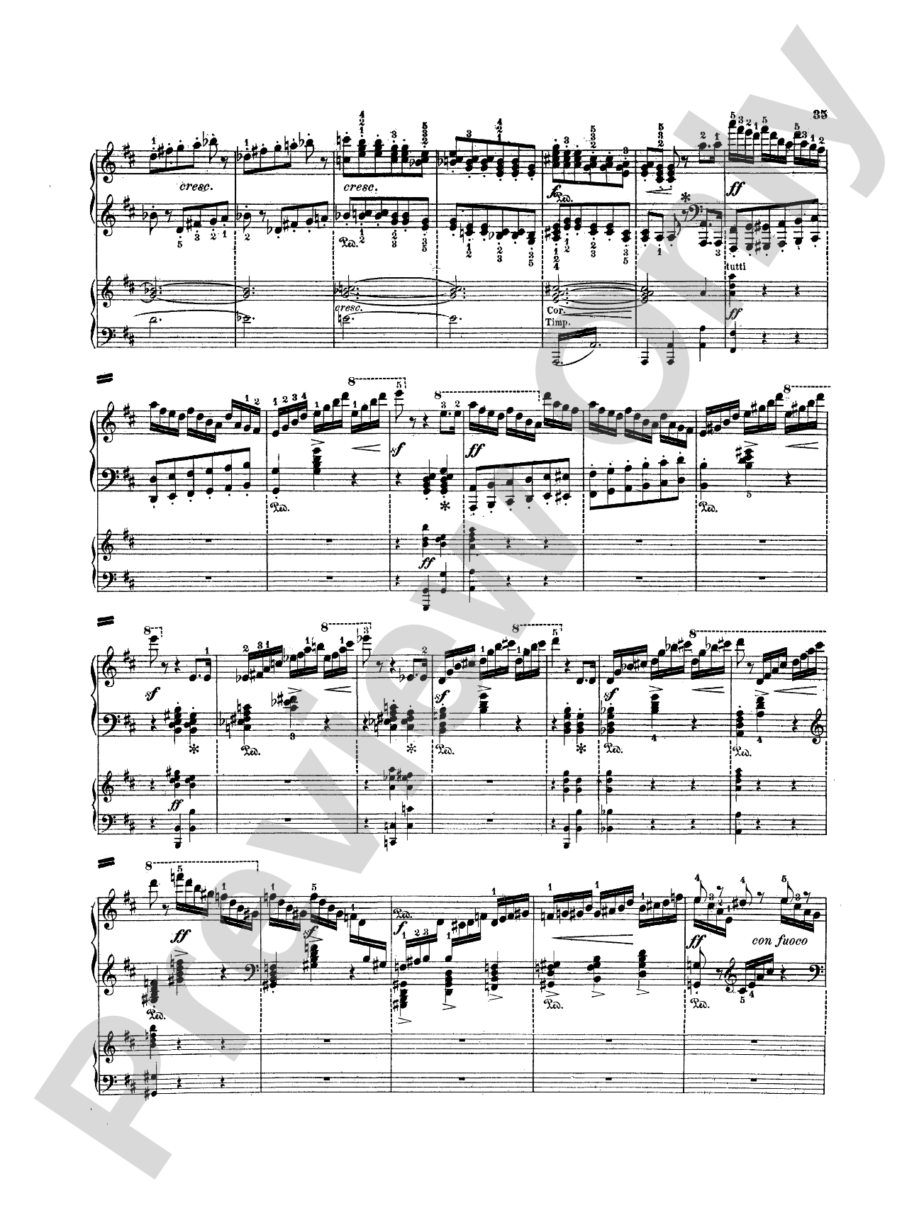 Mendelssohn: Piano Concerto No. 2 in D Minor, Op. 40: Piano Duo (2 Pianos, 4 Hands) Book (2 copies required)