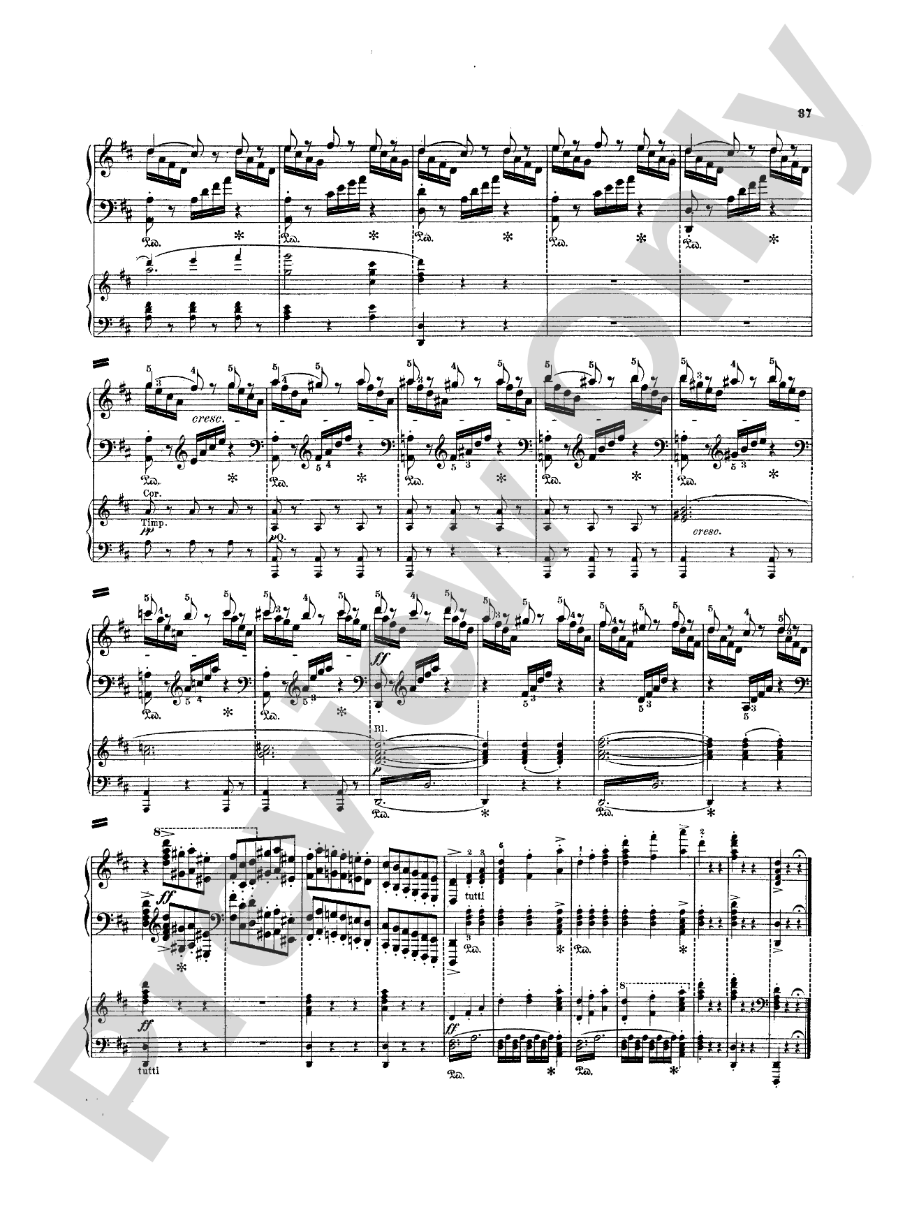 Mendelssohn: Piano Concerto No. 2 in D Minor, Op. 40: Piano Duo (2 Pianos, 4 Hands) Book (2 copies required)