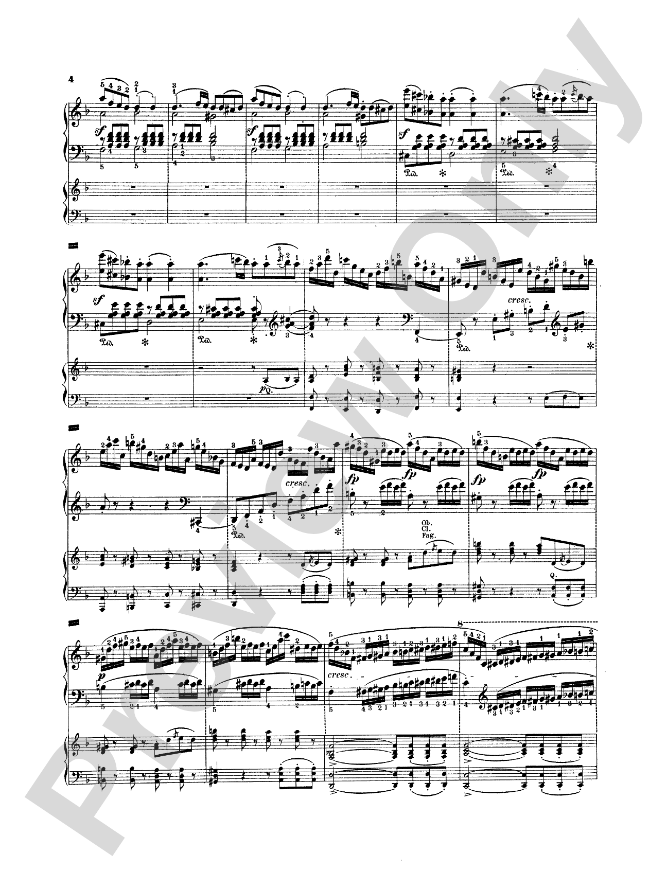 Mendelssohn: Piano Concerto No. 2 in D Minor, Op. 40: Piano Duo (2 Pianos, 4 Hands) Book (2 copies required)