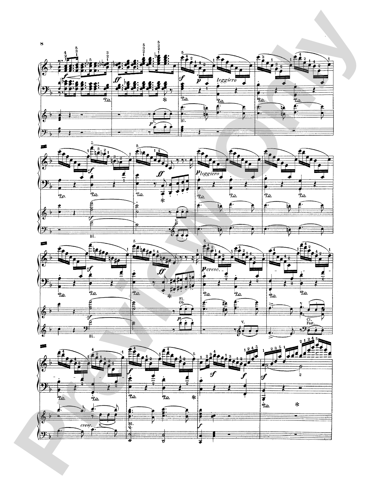 Mendelssohn: Piano Concerto No. 2 in D Minor, Op. 40: Piano Duo (2 Pianos, 4 Hands) Book (2 copies required)
