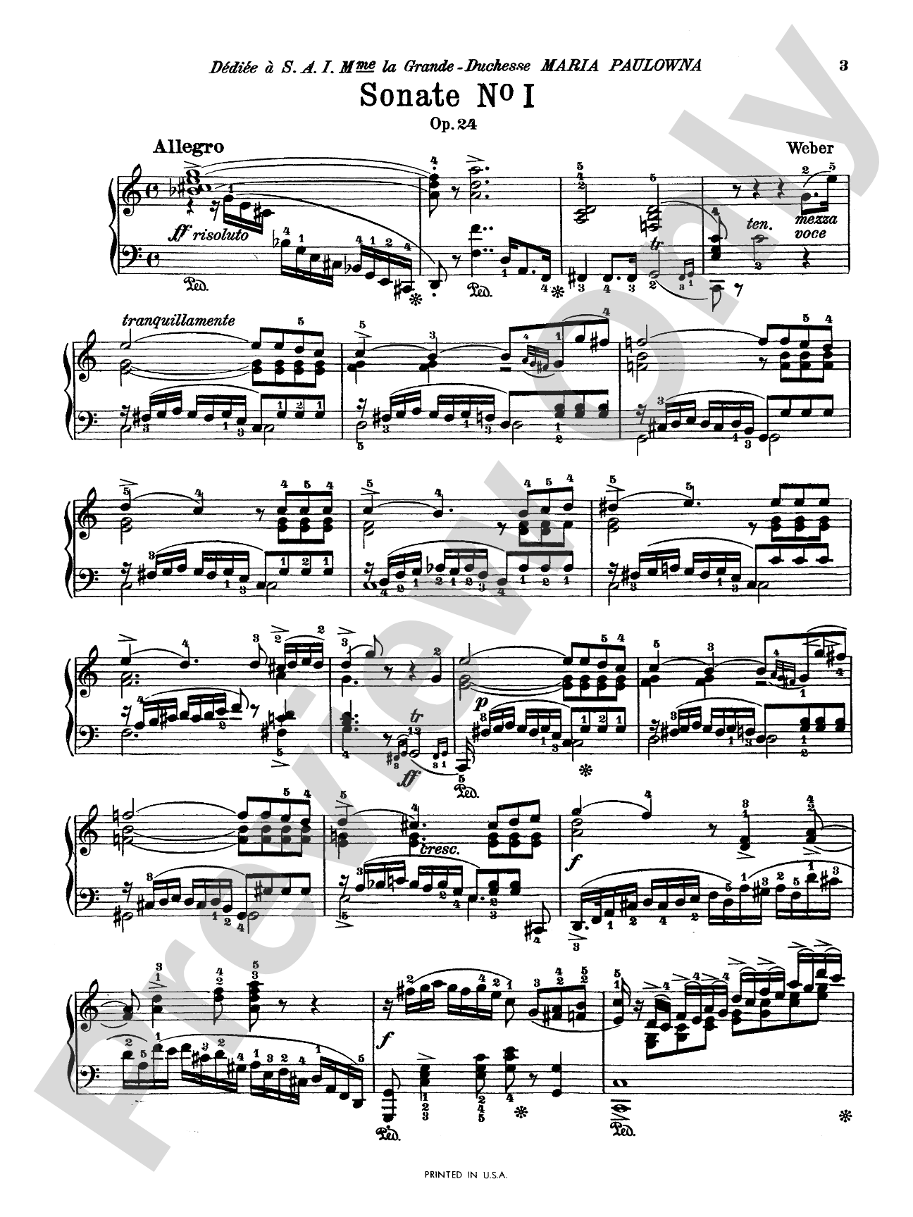 Weber: Four Piano Sonatas