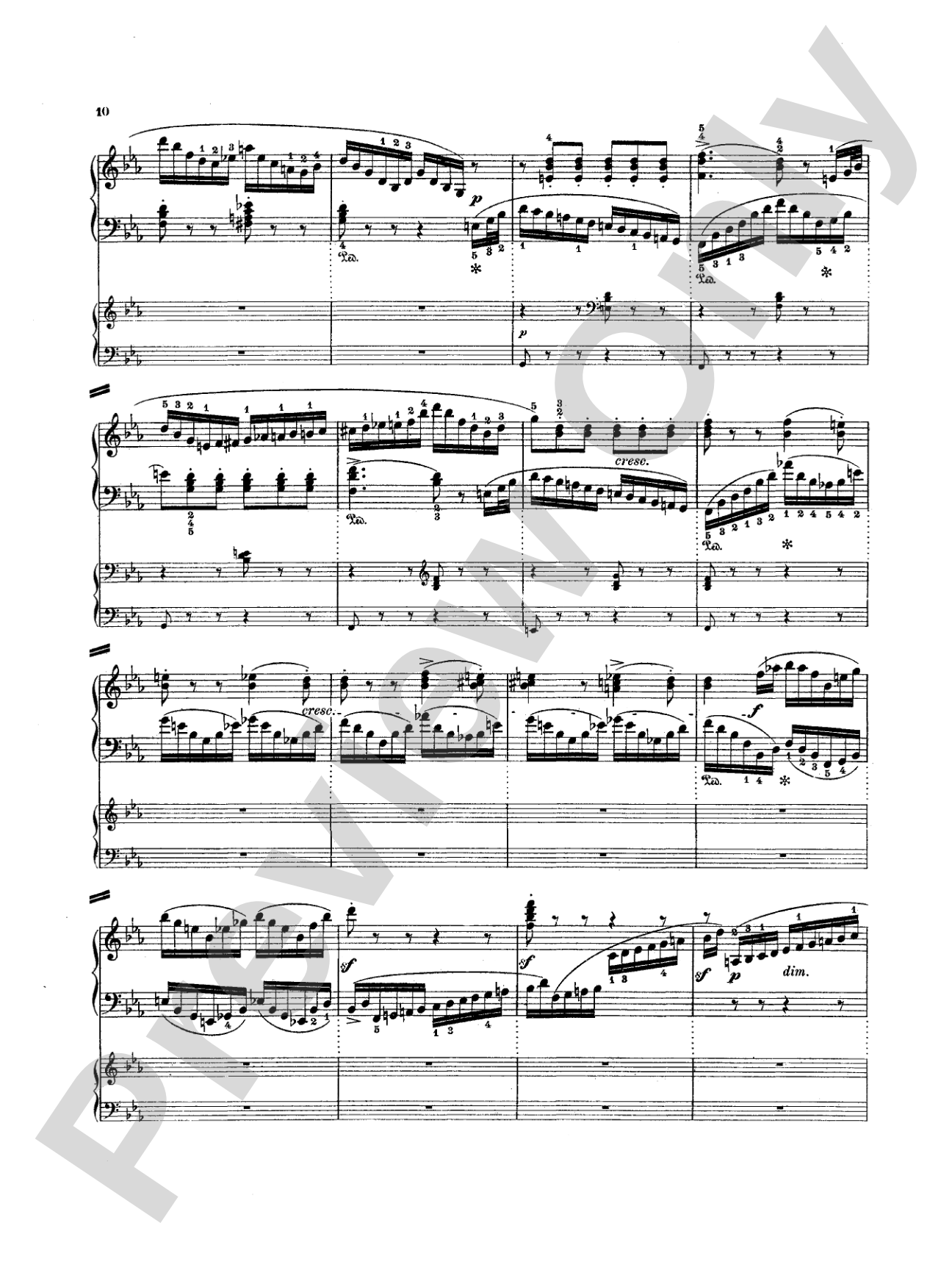 Mendelssohn: Rondo Brillante: Piano Duo (2 Pianos, 4 Hands) Book (2 copies required)